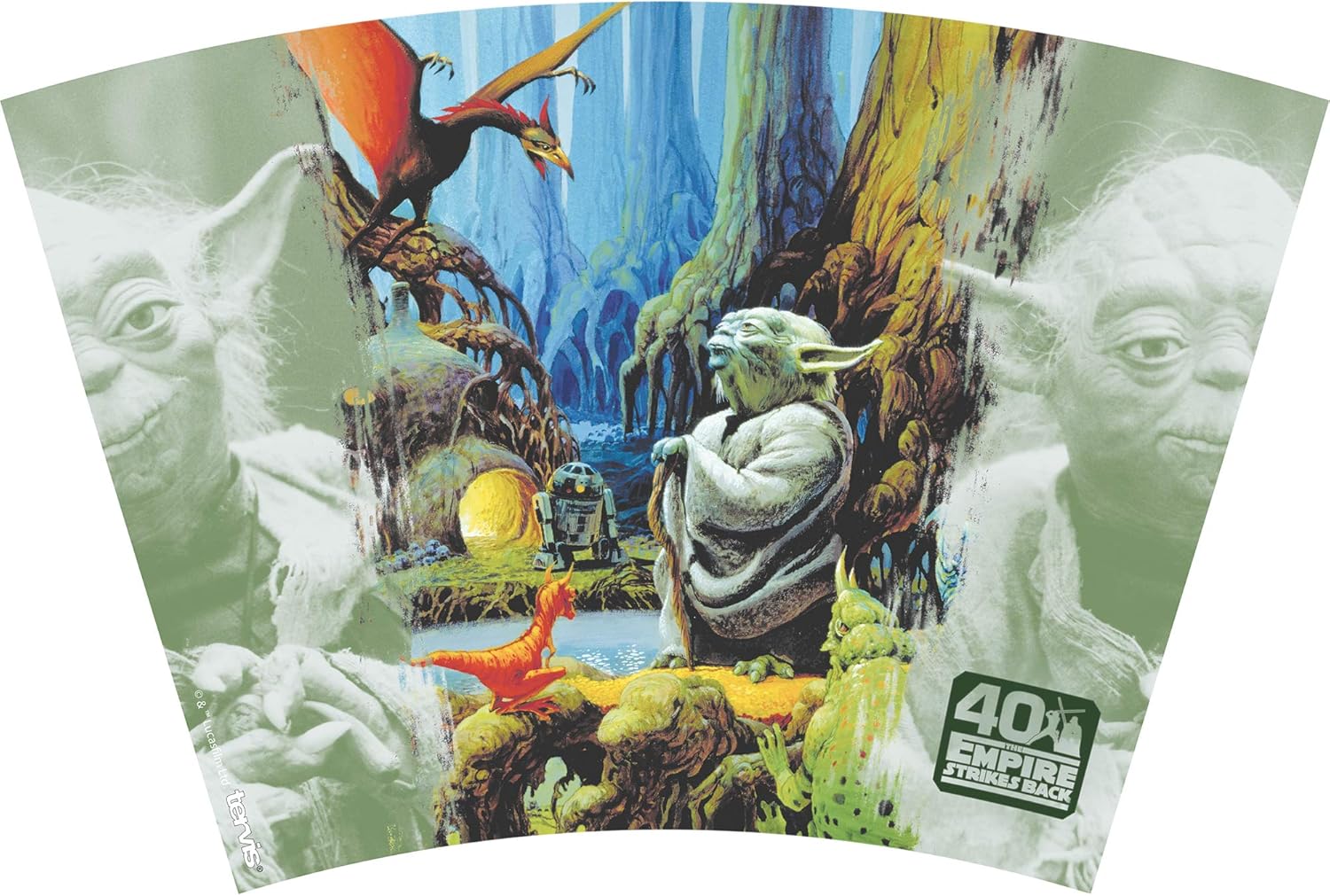 Tervis Star Wars Empire 40th Anniversary Yoda Made in USA Double Walled Insulated Tumbler Travel Cup Keeps Drinks Cold & Hot, 24oz, Classic - Image 2