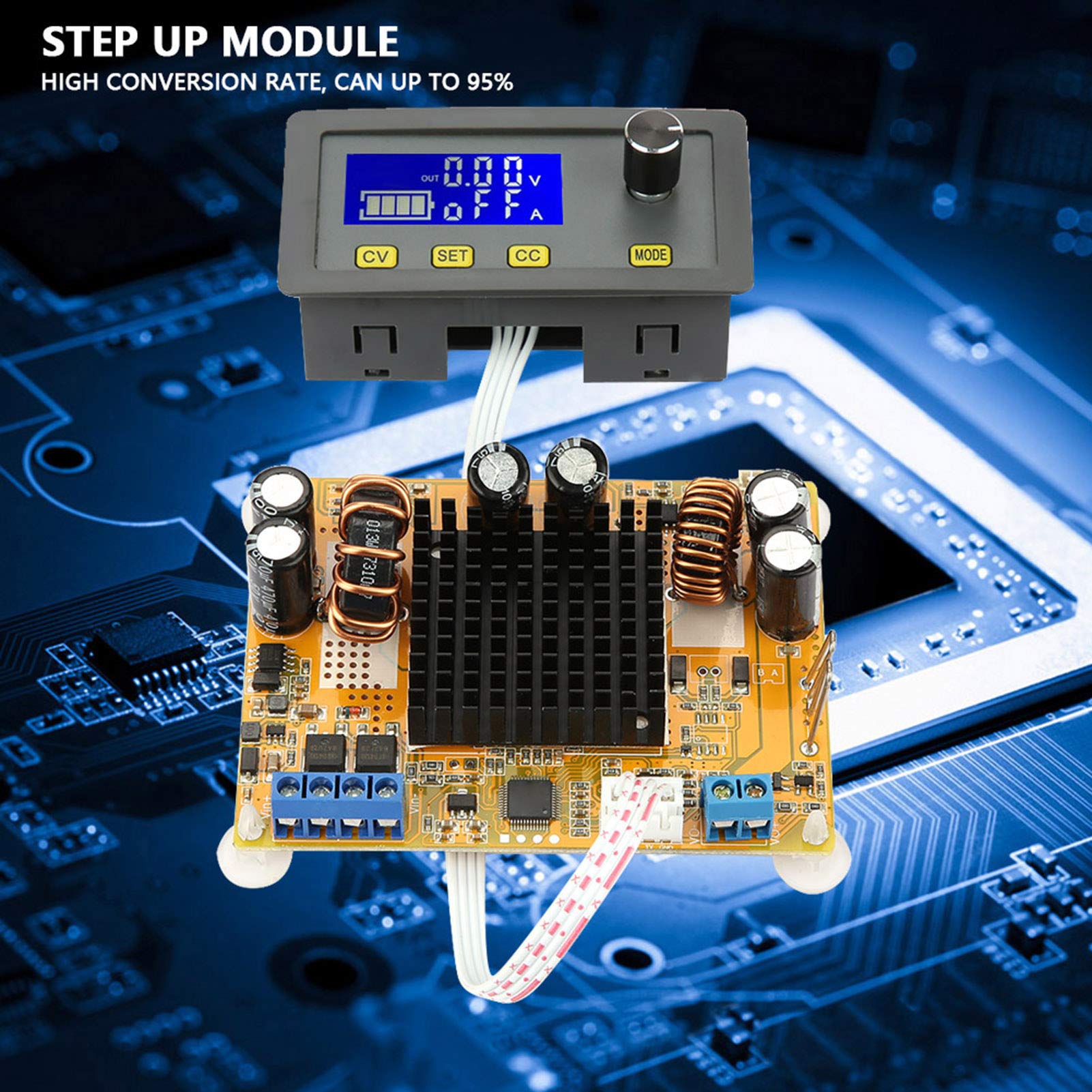 DCDC regulowany moduł zasilania 5A LCD cyfrowy automatyczny przetwornica napięcia obniżającego napięcie regulator doładowania dla projektów elektroniki DIY 144g