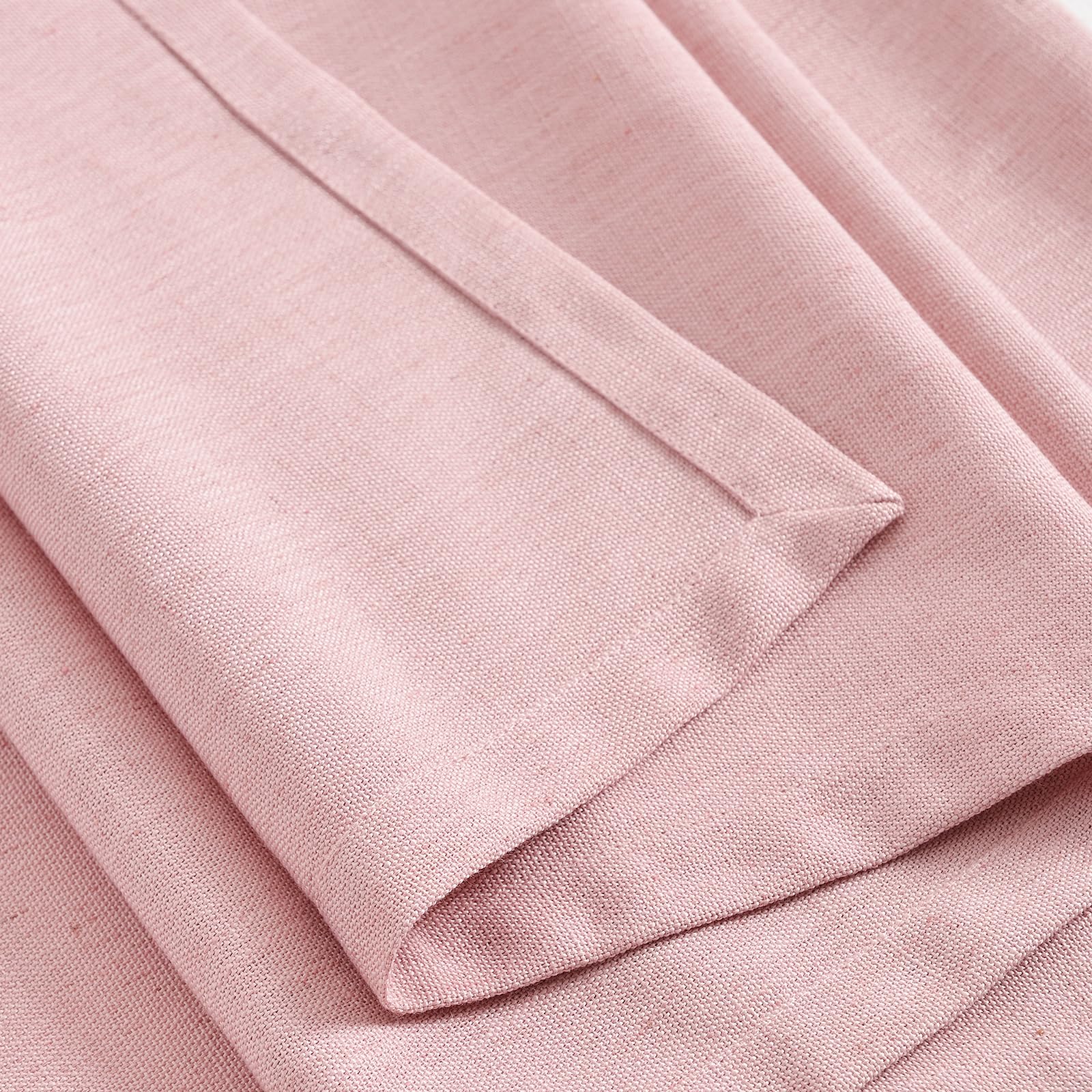 Wracra Pink Linen Table Runner 150cm Long Machine Washable Rustic Farmhouse Table Runner for Dining Holiday Parties and Everyday Use(Pink - Image 3