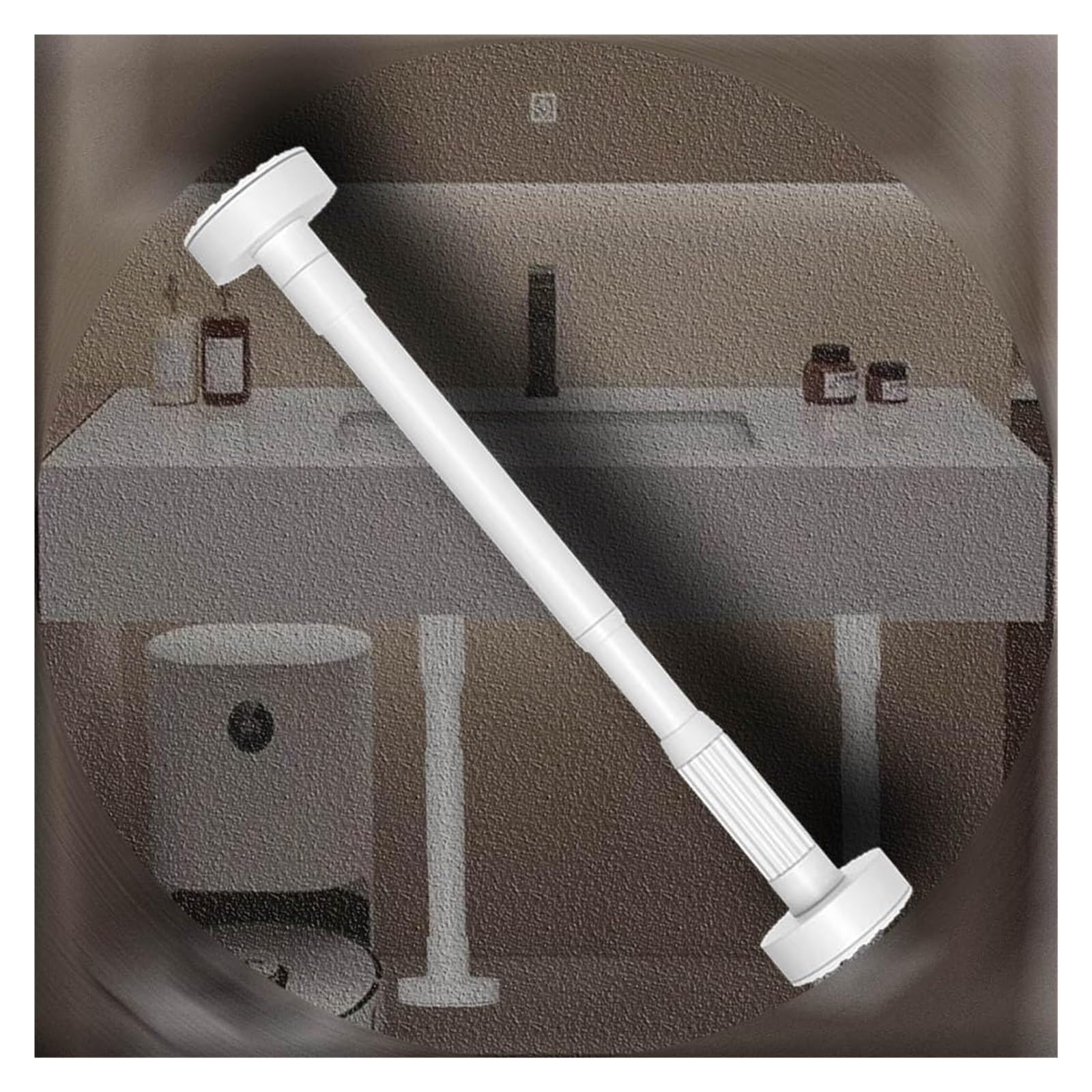 DHetyE Sink support legs Telescopic Support Poles For Sink Cabinet Furniture LegAdjustable Curtain Rod Undermount Brackets(Wit,H 70 120cm/28 47")