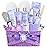 Gift baskets for women, 15Pcs Lilac Women Bath Gift Baskets w/Body Mist, Diffuser, Bath Bomb. Unique Relaxing Spa Gift Basket Set, Mothers Day Gifts for Mom Wife Grandma Daughter Friends Sister