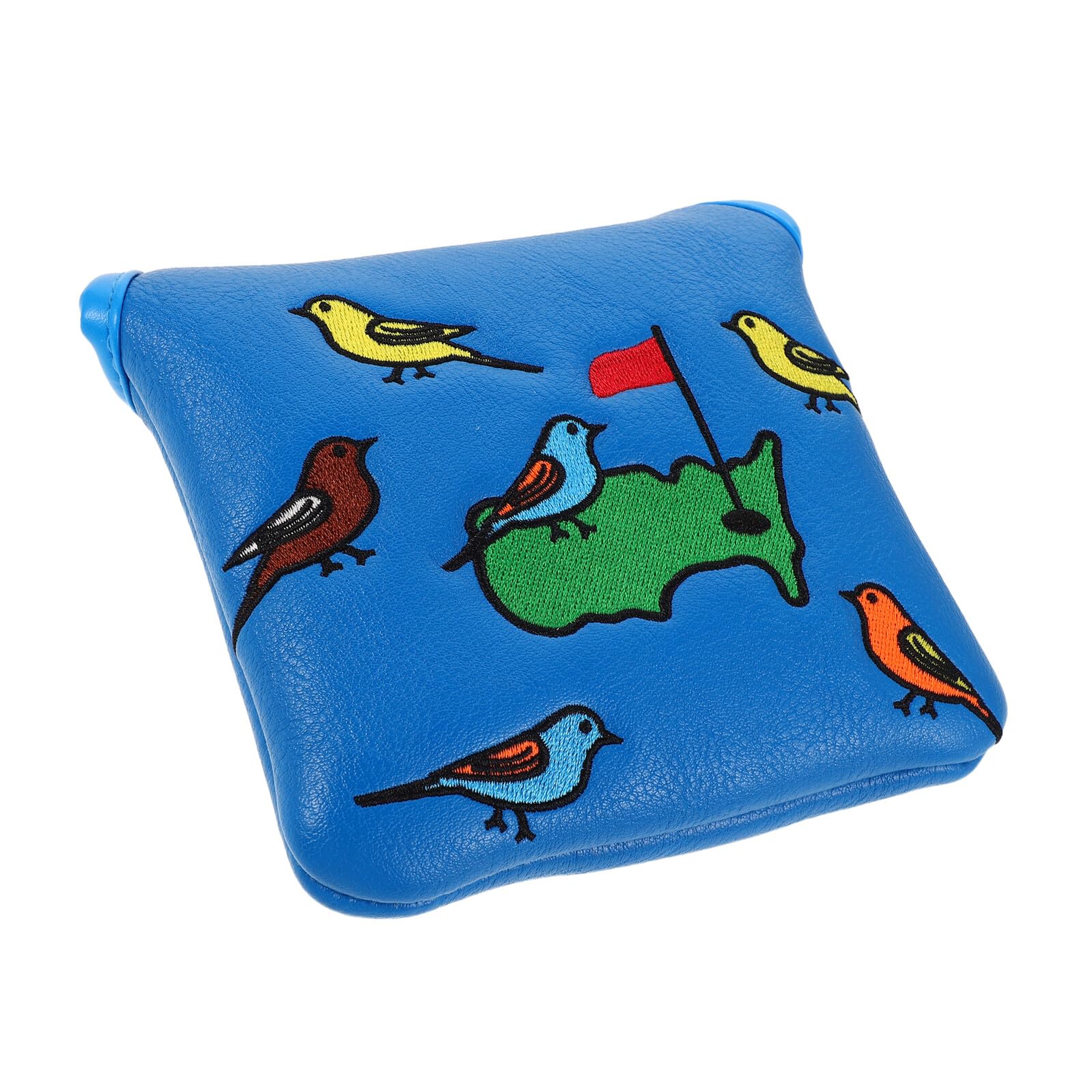 Funda para Putter de Golf Tipo Mazo de PU Interior de Felpa Diseño Cuadrado Azul Protección Resistente para Campo de Golf Accesorio Ligero y Reutilizable
