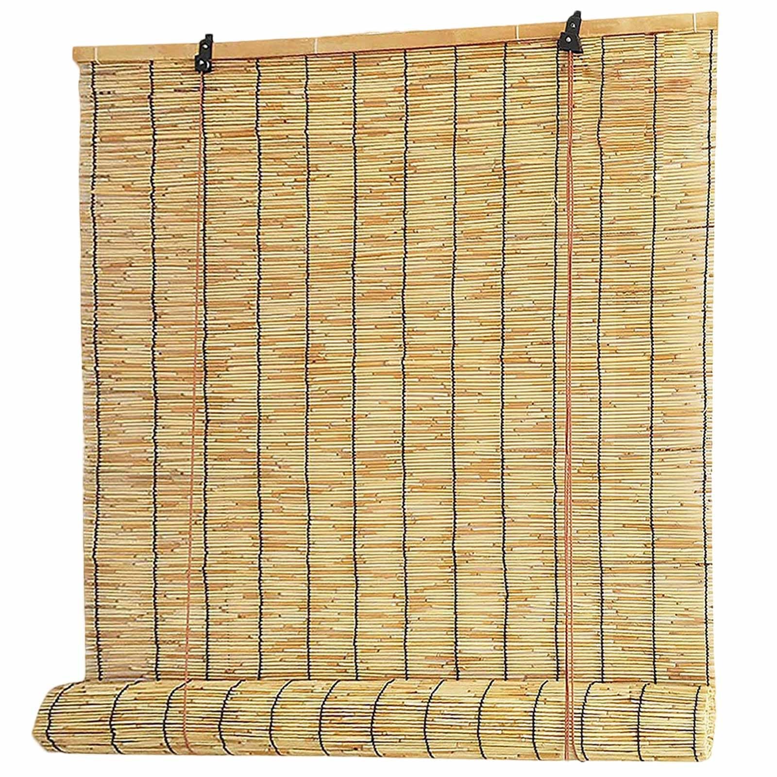 Tende In Bambu Da Esterno 120x250 150x210 150x310cm Tenda Di Bambù Privacy Tende Di Canna Tenda In Midollino Con Sollevatore Facile Da Installare Per Verande Gazebo(Natural Black,W120 x L230 cm)