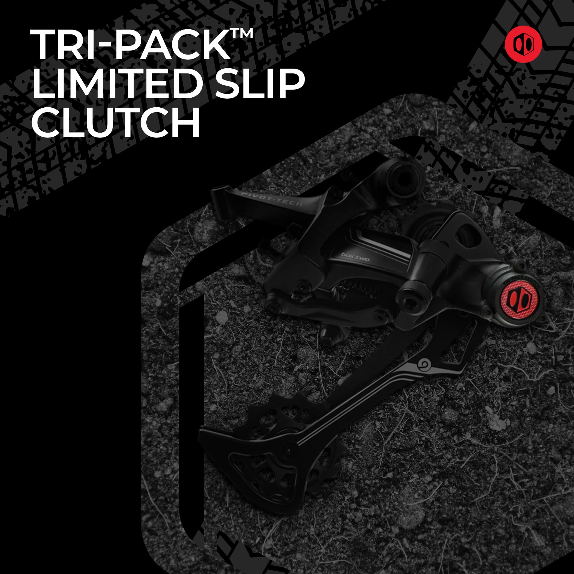Box Dos Prime 9 X-Wide - Desviador trasero para bicicletas de montaña, montaje no directo para bicicleta de montaña, poleas de buje selladas de ónix duro brillante con acabado de ciclismo, color negro