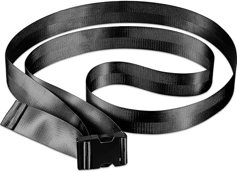 Extremity Mobilization Belt Manual Traction Mobility Strap Adjustable Fun Gait Belts for Stretching Yoga Leg Shoulder Exercise Black