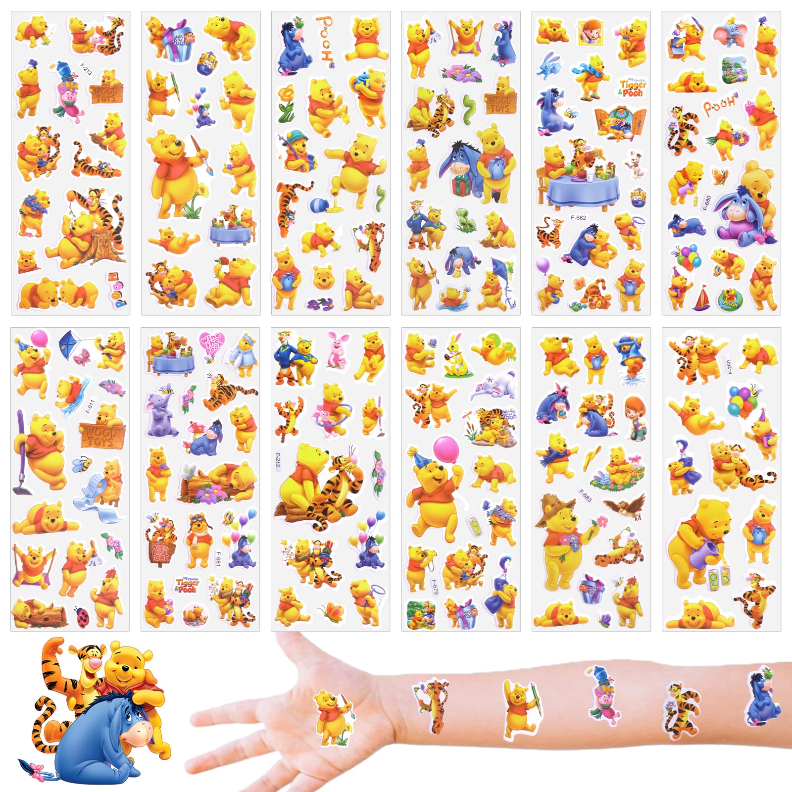 Cute Stickers, 12 Sheets 3D Cute Puffy Stickers for Children Kawaii Cartoon Animal Waterproof Vinyl for Girls Laptop Computer Guitar Phone Case Refrigerator Gifts DIY