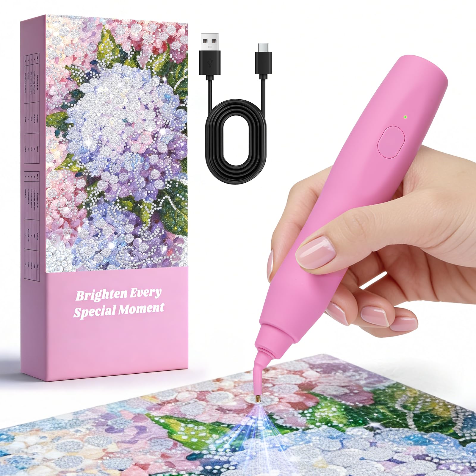 OVAMAN 135° Ergonomic Angled Electric Diamond Painting Pen