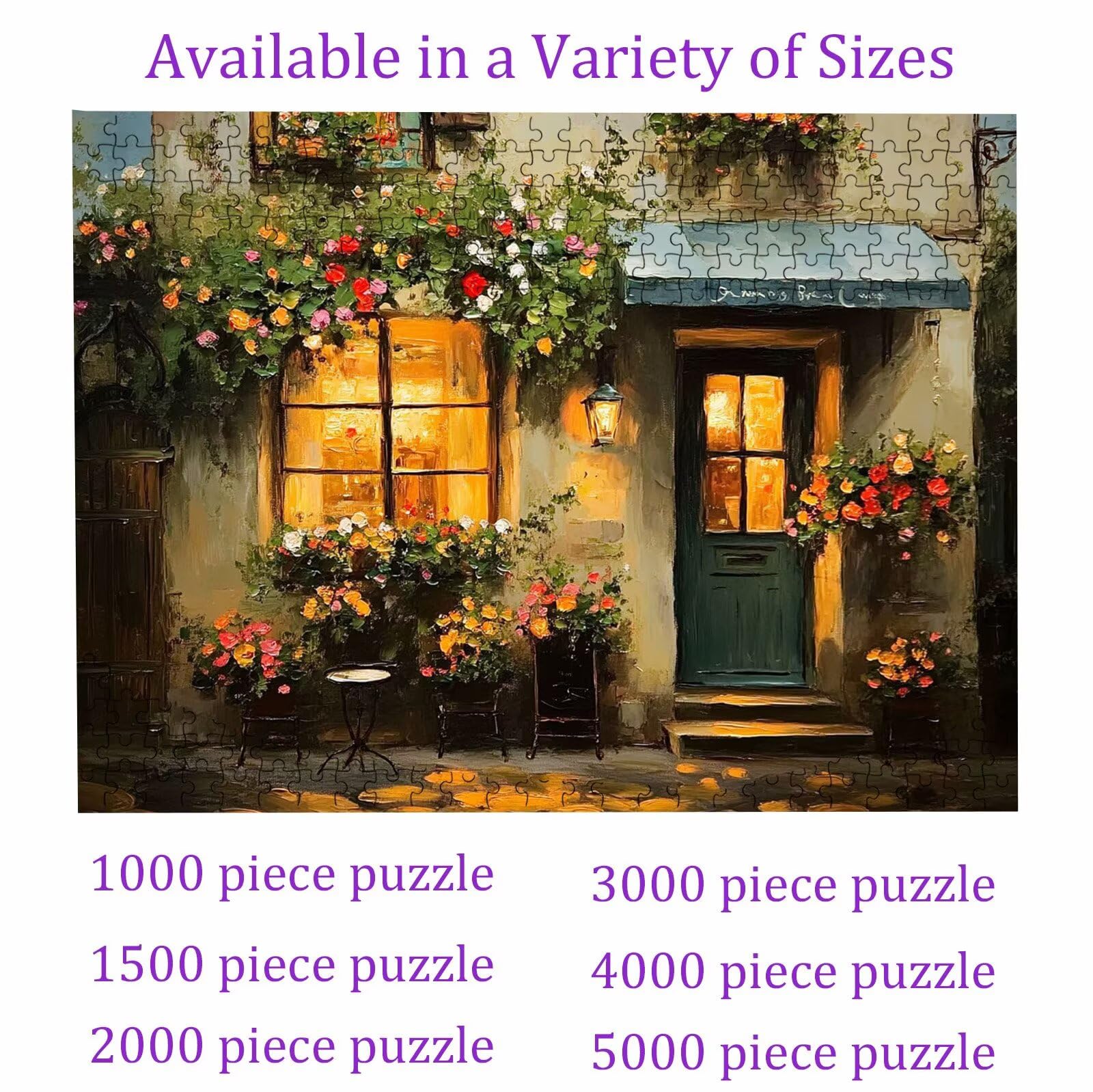 Puzzle 1000 elementów, puzzle 1000 elementów dla dorosłych, trudne puzzle, druk w wysokiej rozdzielczości i jasne kolory, drewniane puzzle świeże kwiaty lekkie z wykwintnym pudełkiem do pakowania W3H