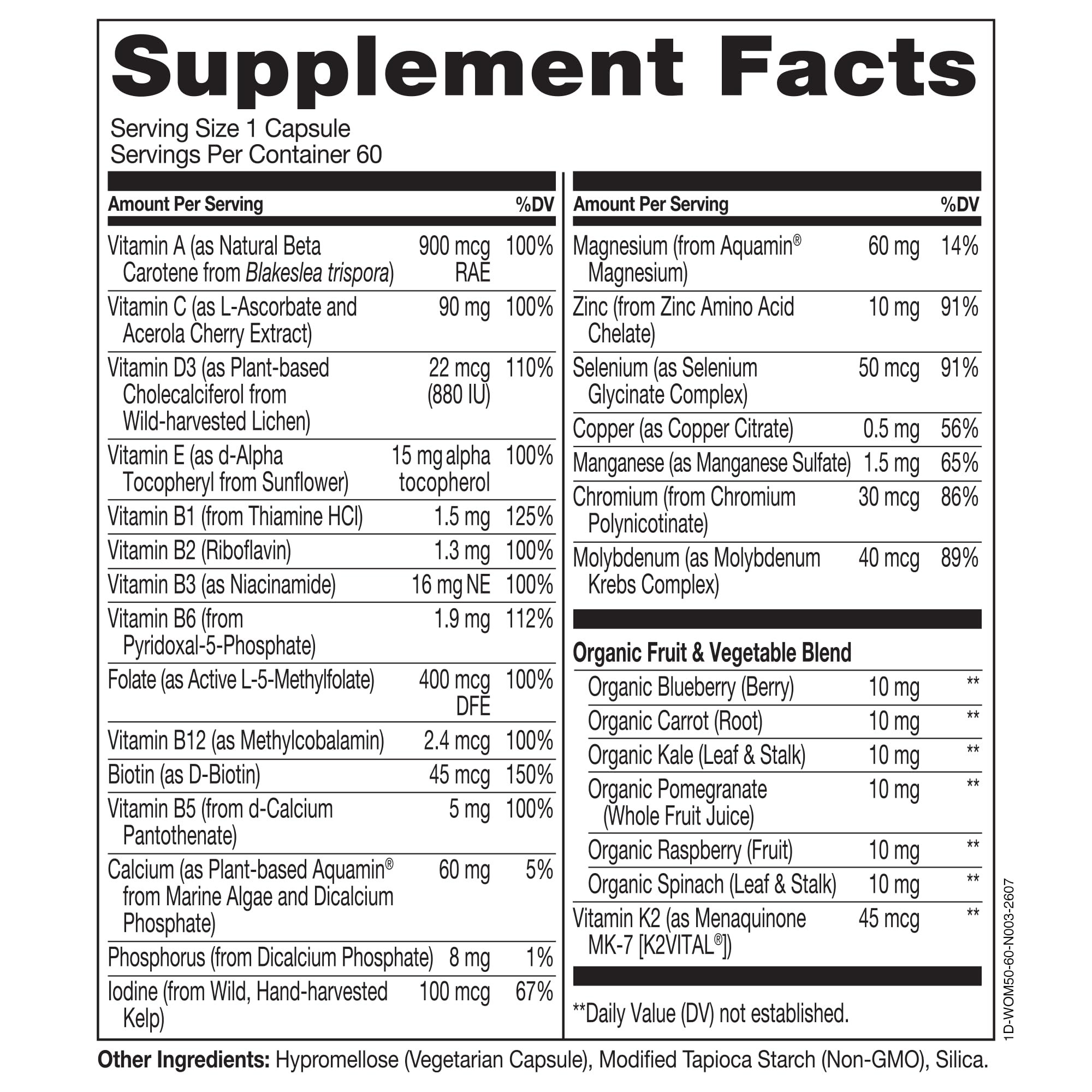 NATURELO One Daily Multivitamin for Women 50+ w/ Vitamin B12, 60 Count — Amazon image 3