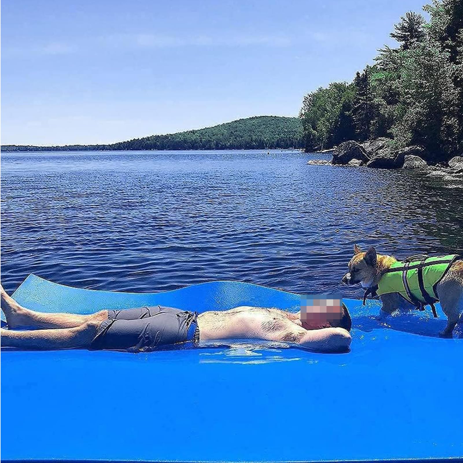 Tapis d'eau flottant – Mousse XPE à 3 couches indéchirable pour lac, plage, océan, piscine – Trampoline gonflable pour adultes – Parfait pour s'amuser en été et se détendre
