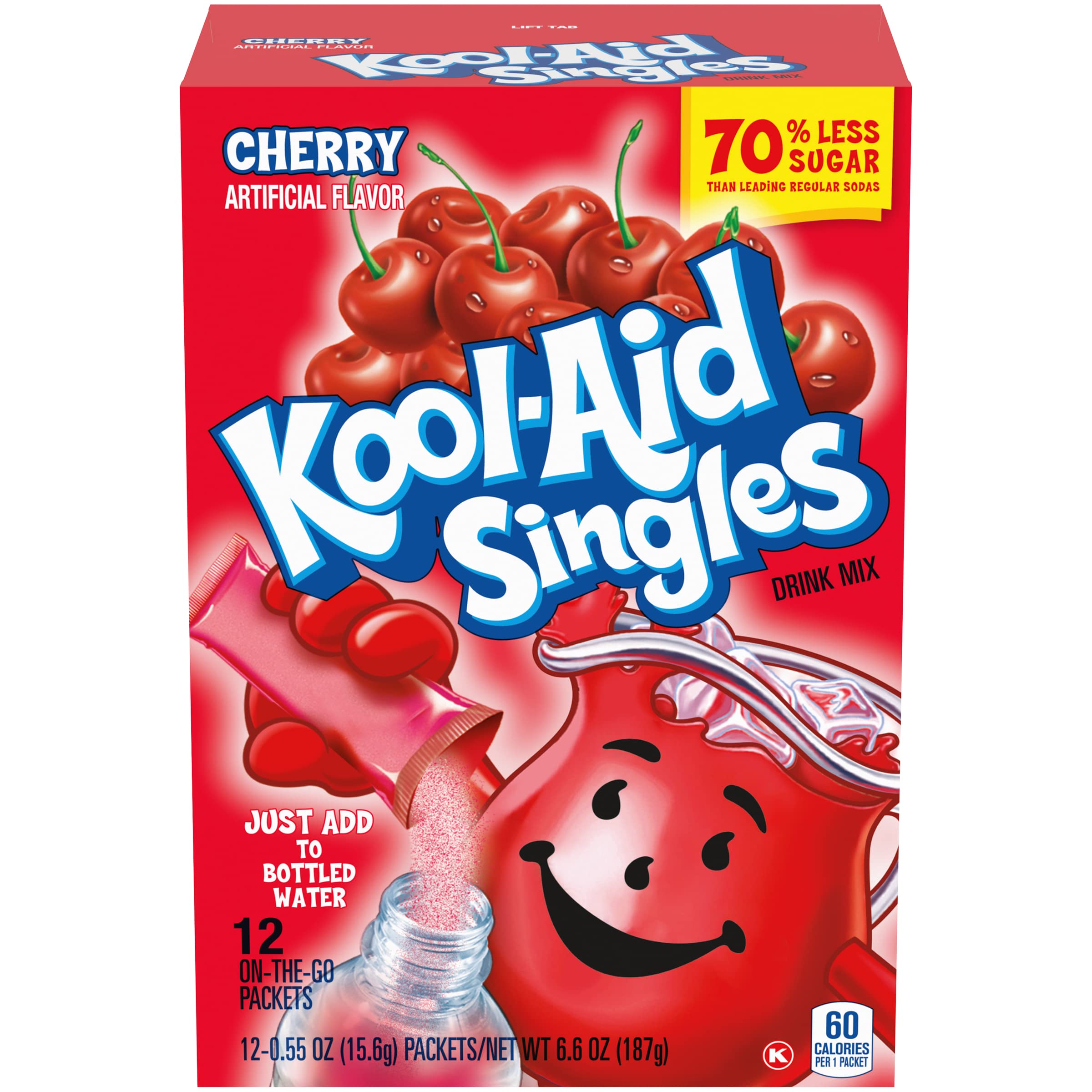 Kool-AidSingles Cherry (For 16.9-ounce Bottles), 12-count Packets (1 Box))