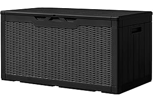 Greesum 100 Gallon Resin Deck Box: Outdoor Waterproof Storage