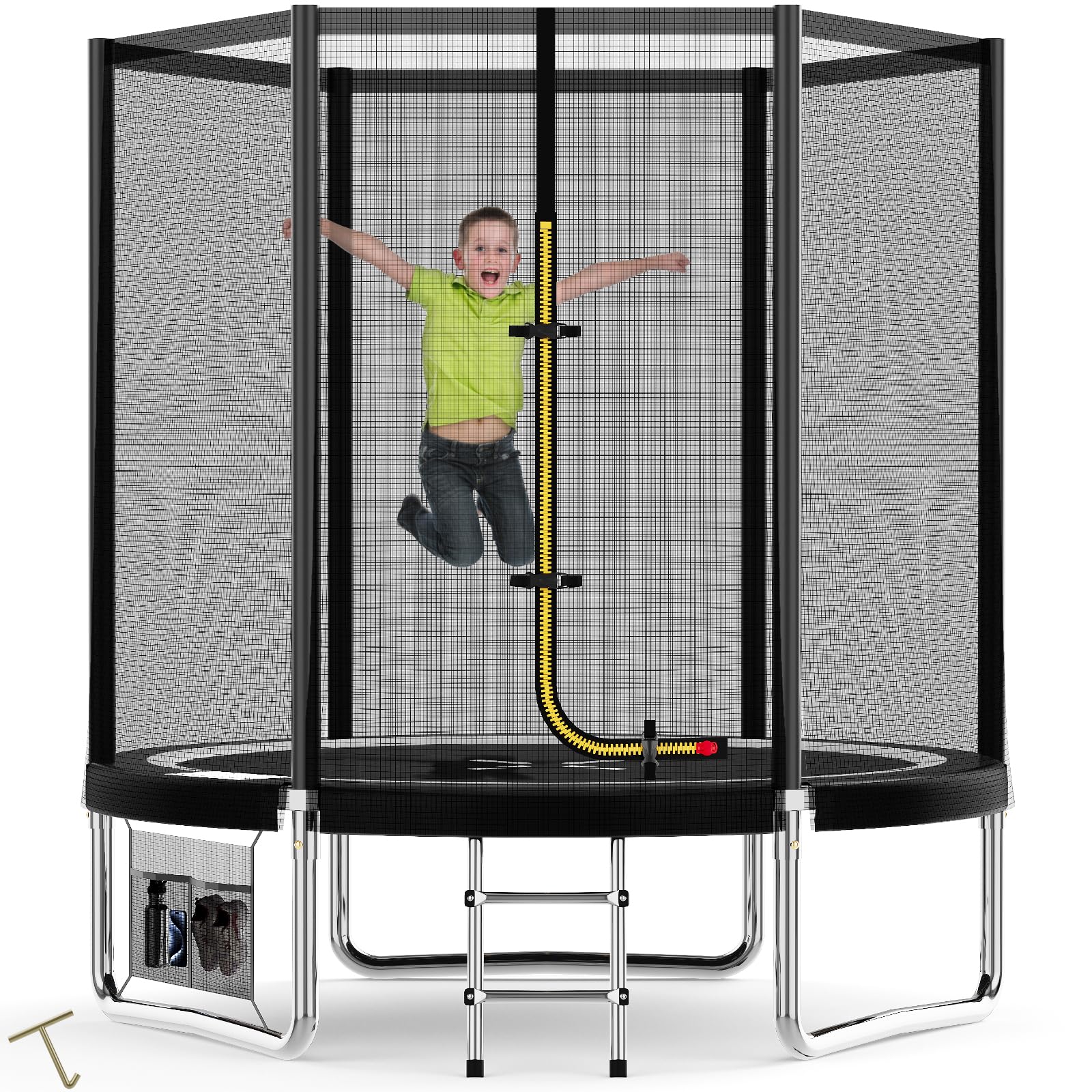 Devoko 6ft/ Secure Kids Trampoline - GS certificate Garden Trampoline Safety Net & Reinforced Steel Frame | Super Stable for Children 6-12 Years | Premium Waterproof, Easy Setup