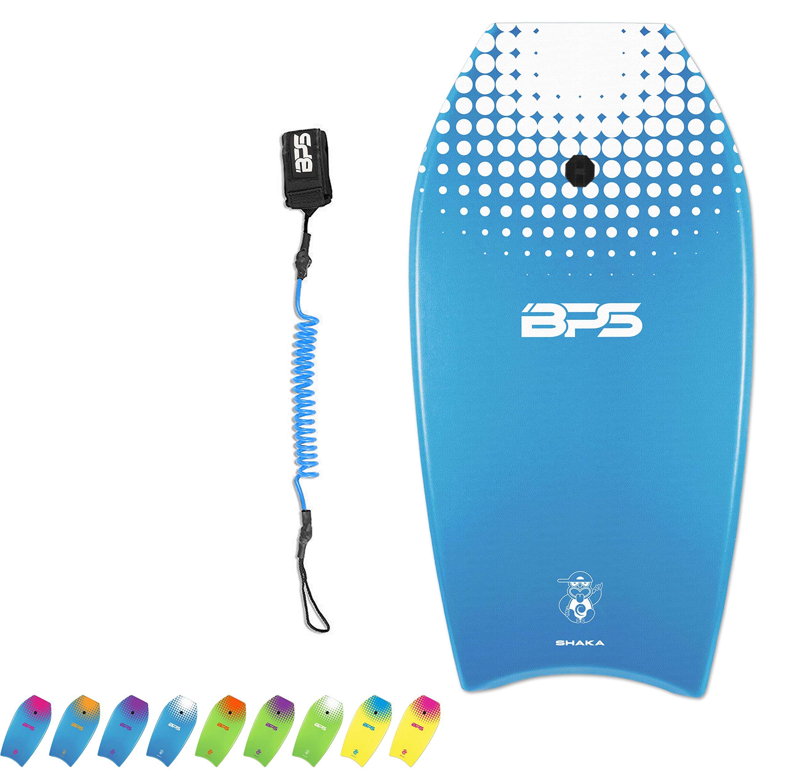 Buy BPS 'Shaka' Body Board with Wrist Leash, Lightweight with EPS Core, HighSpeed Slick Bottom