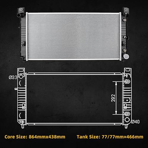 Miniatura 91 de DWVO Radiador completo compatible con Jeep Wrangler L6 4.0L 2003-2006 Jeep Wrangler L4 2.4L 1987-2002 Jeep Wrangler L6 1987-2002 2.5L L6 1987-1990