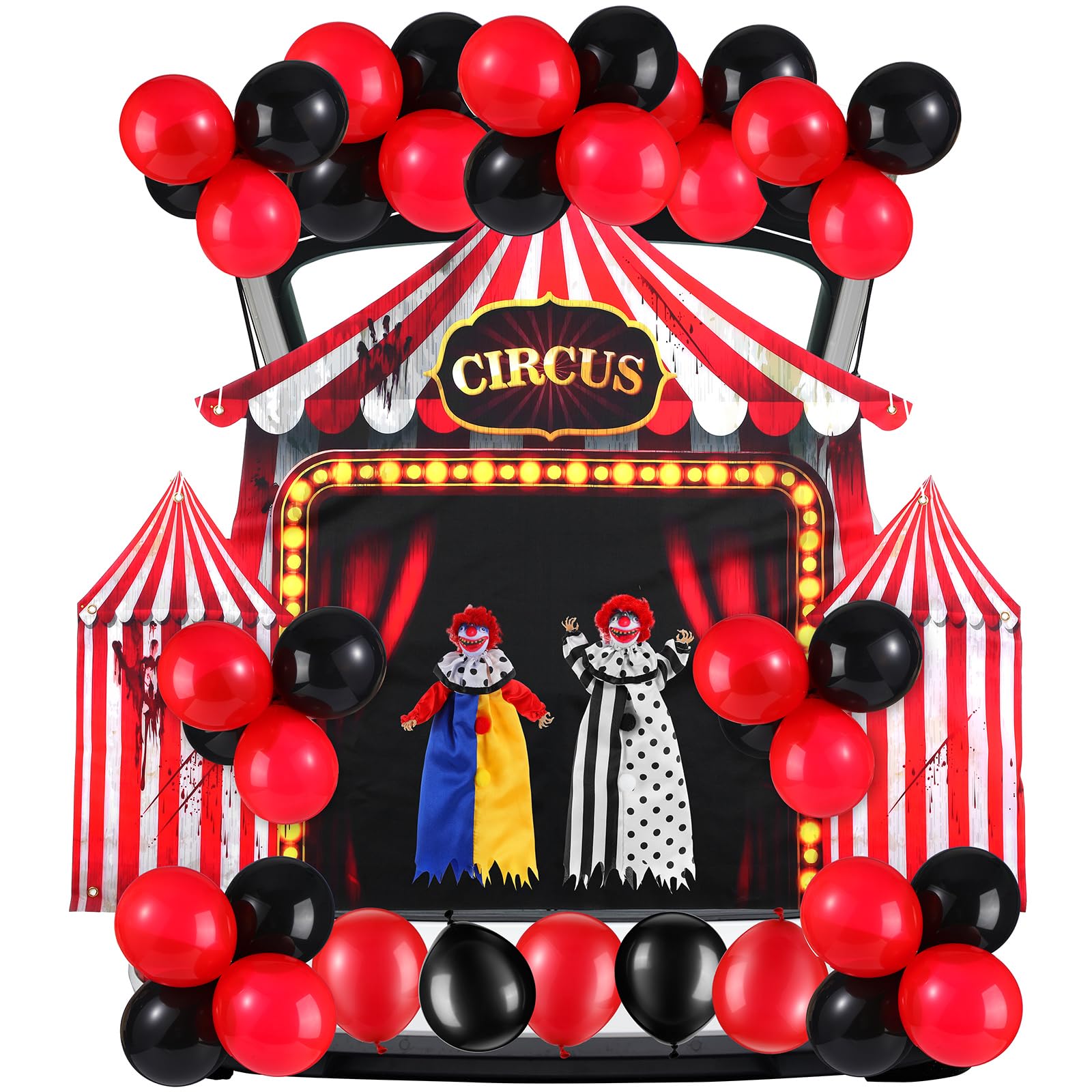 Guirnaldas Payaso Carnaval - 12 Piezas Espirales Colgantes, Decoración Fiesta Circo, Temática Carnaval