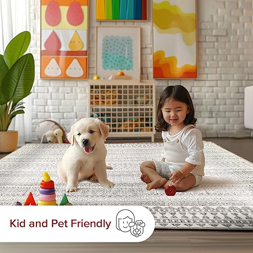 Miniatura 6 de nuLOOM Catherina - Alfombra geométrica de transición, 12 x 15 pies, color gris