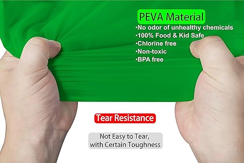 Miniatura 2 de PARTY ULYJA Paquete de 2 manteles de plástico color verde lima, desechables, manteles circulares de 84 pulgadas para baby shower, baby shower,