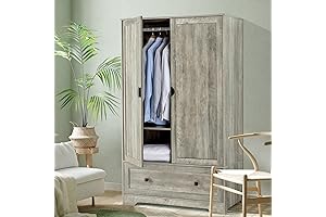 VINGLI Wooden Armoire Wardrobe Closet: Ample Storage Perfection