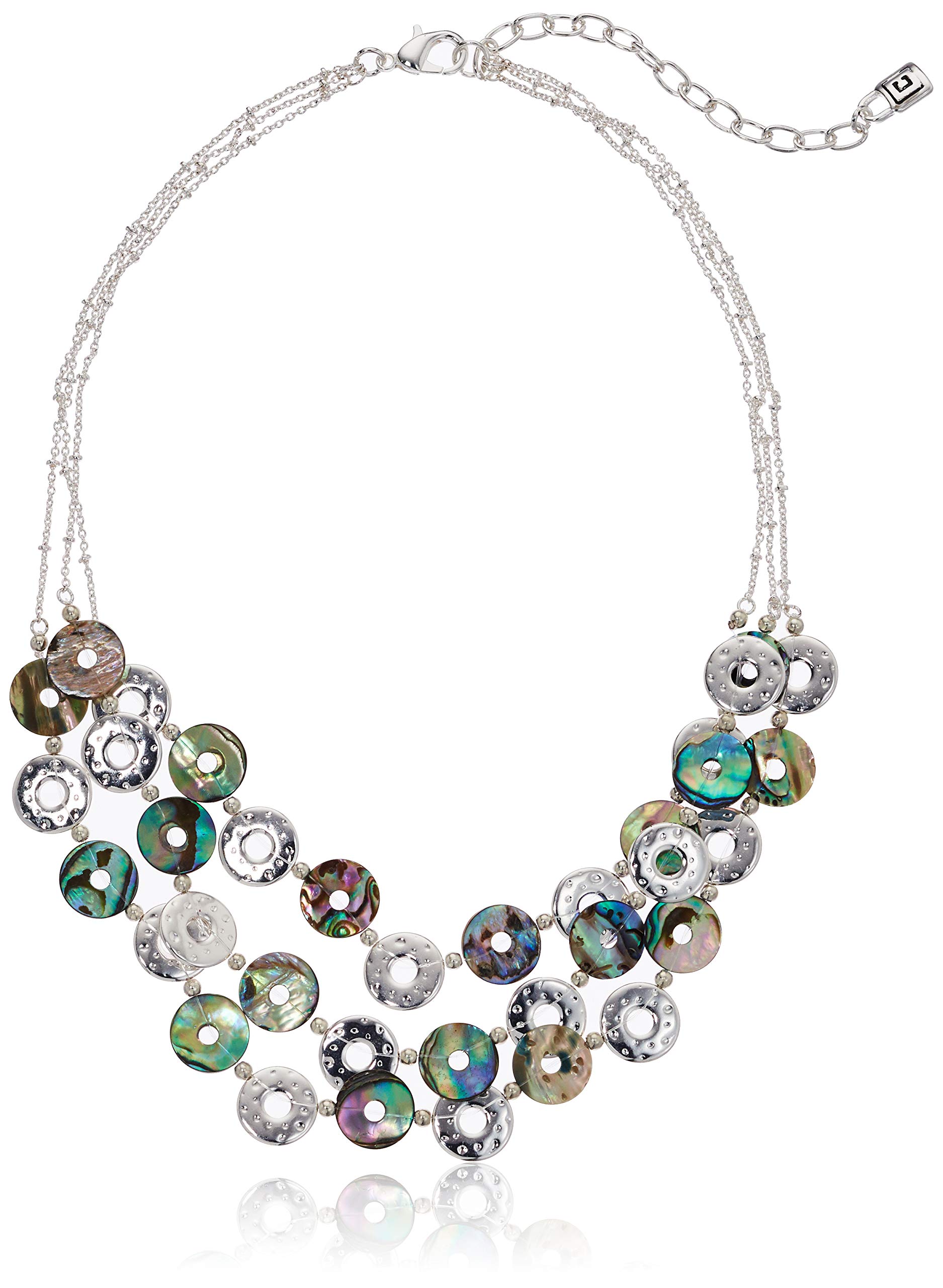 ChapsWomen's Silver-Tone Multi Row Collar Necklace