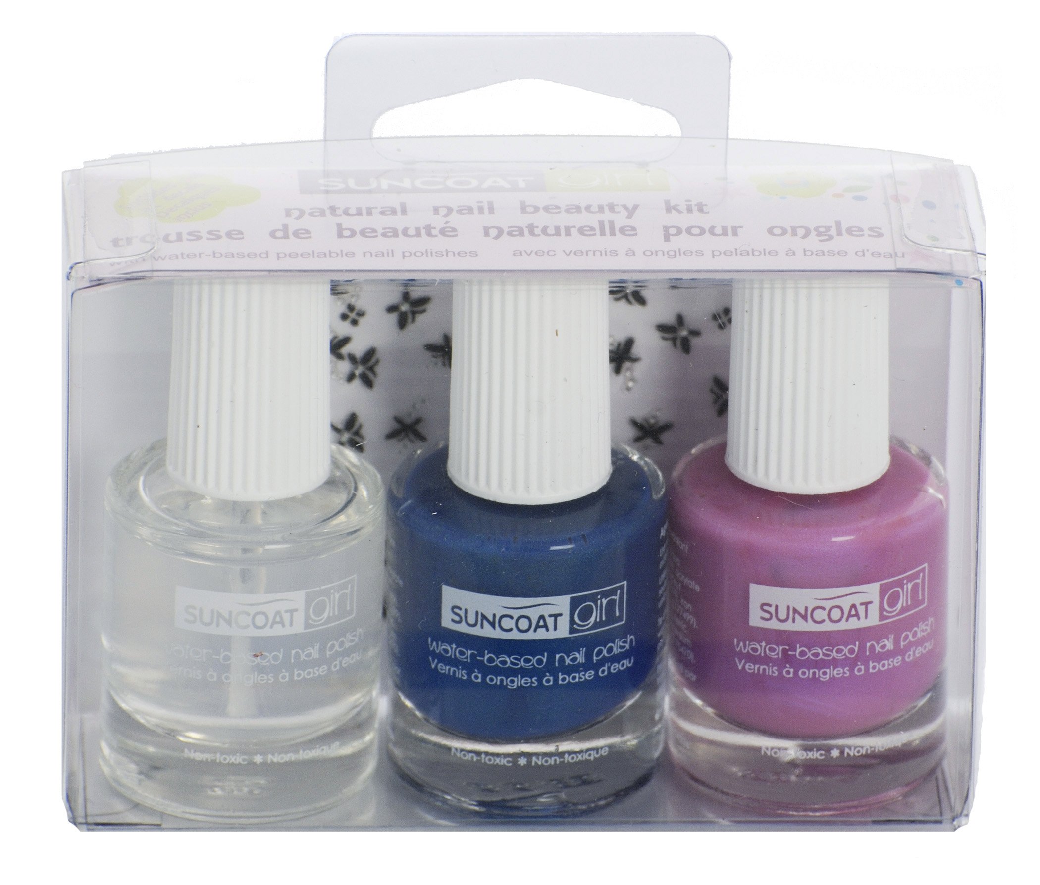 Child-friendly nail polish - peelable, water based, safe (Pink / Blue / Clear)