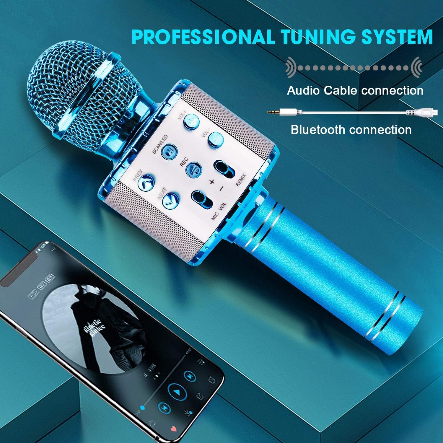 SunTop Wireless Karaoke Bluetooth Microphone, Bluetooth Microphone with
