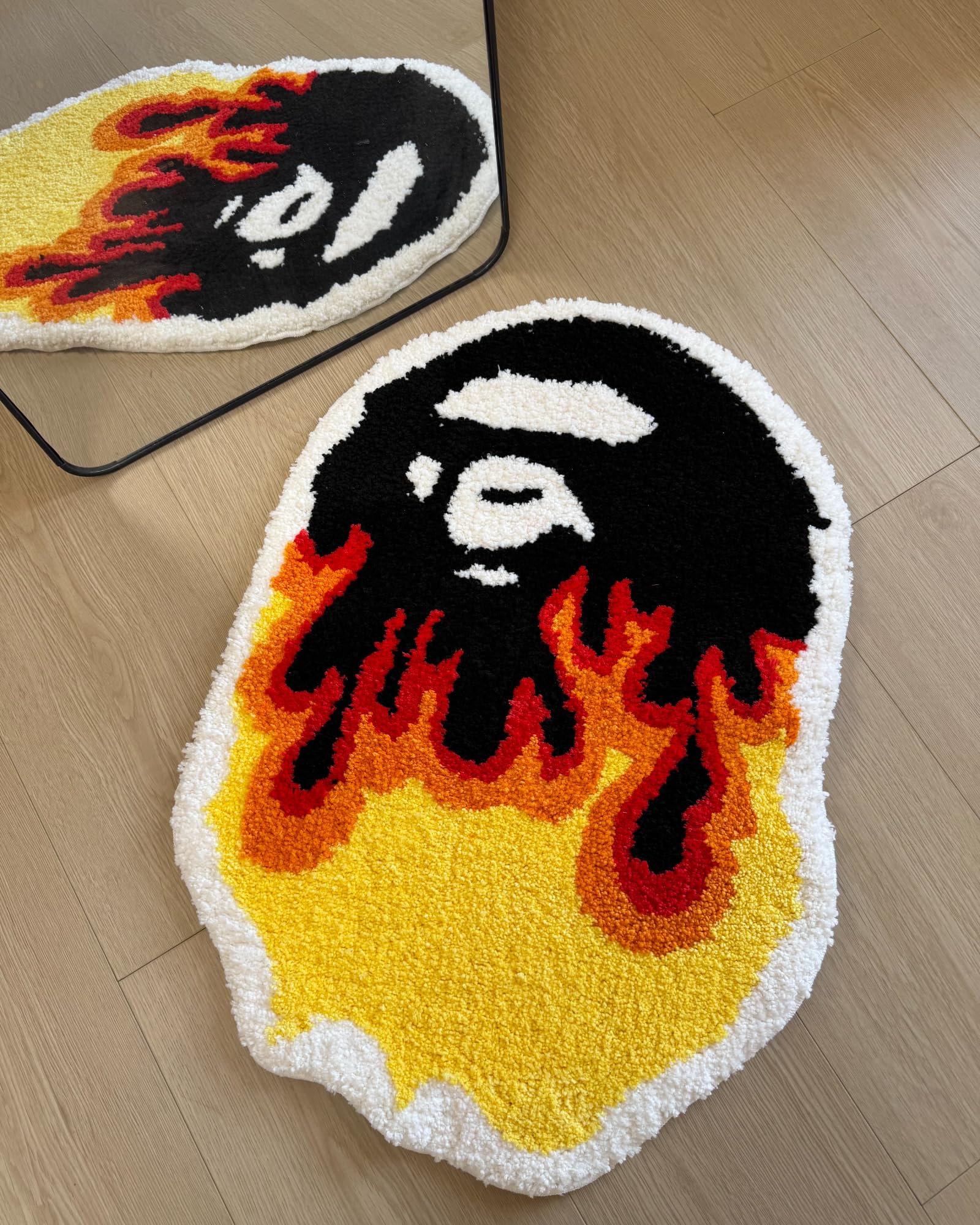 HYPEECE Bape Rug 28x20 Inch – Cool Hypebeast Rugs for Bedroom, Bathroom & Man Cave, Soft Absorbent Non-Slip Machine Washable Area Rug, for Kids & Teens, Hypebeast Room Decor (28”x20”)
