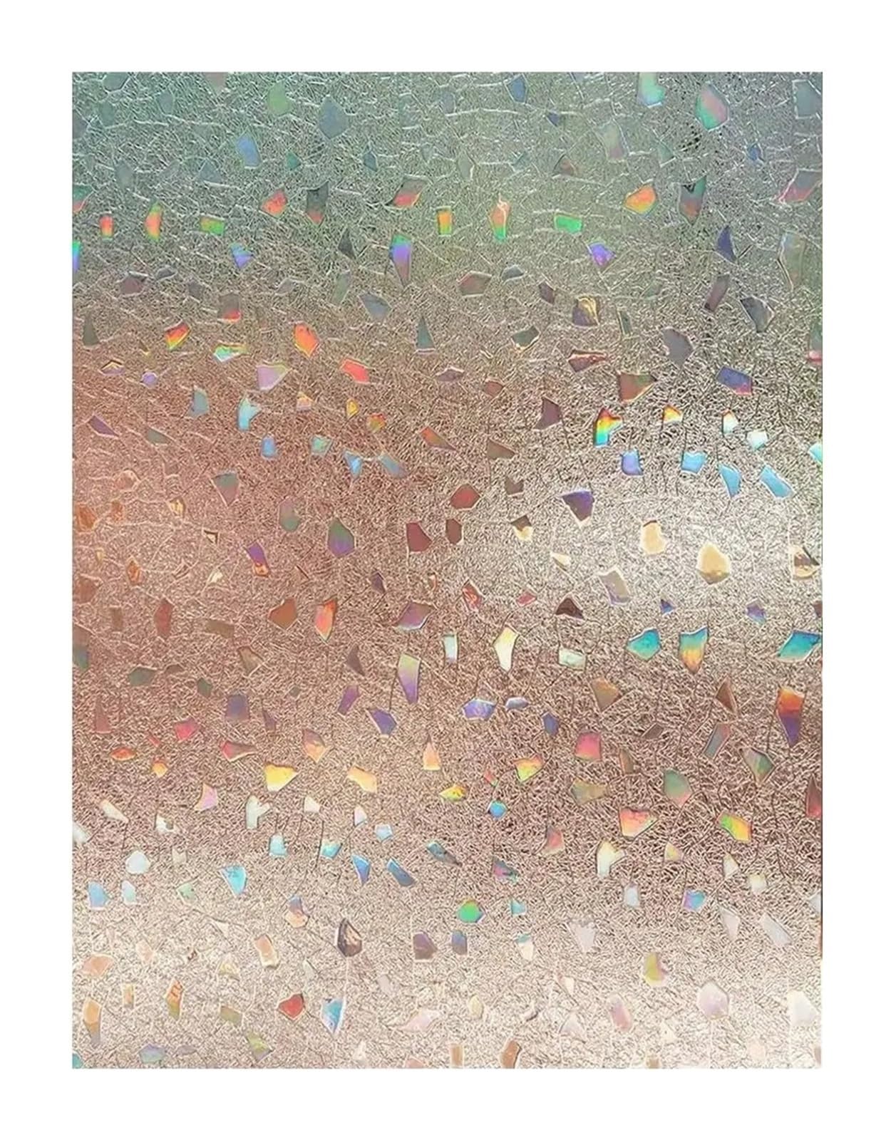Window Film, Stained Privacy, Frosted Glass Static Cling For Door Home, 3D Design for Glass Windows(45x300cm)