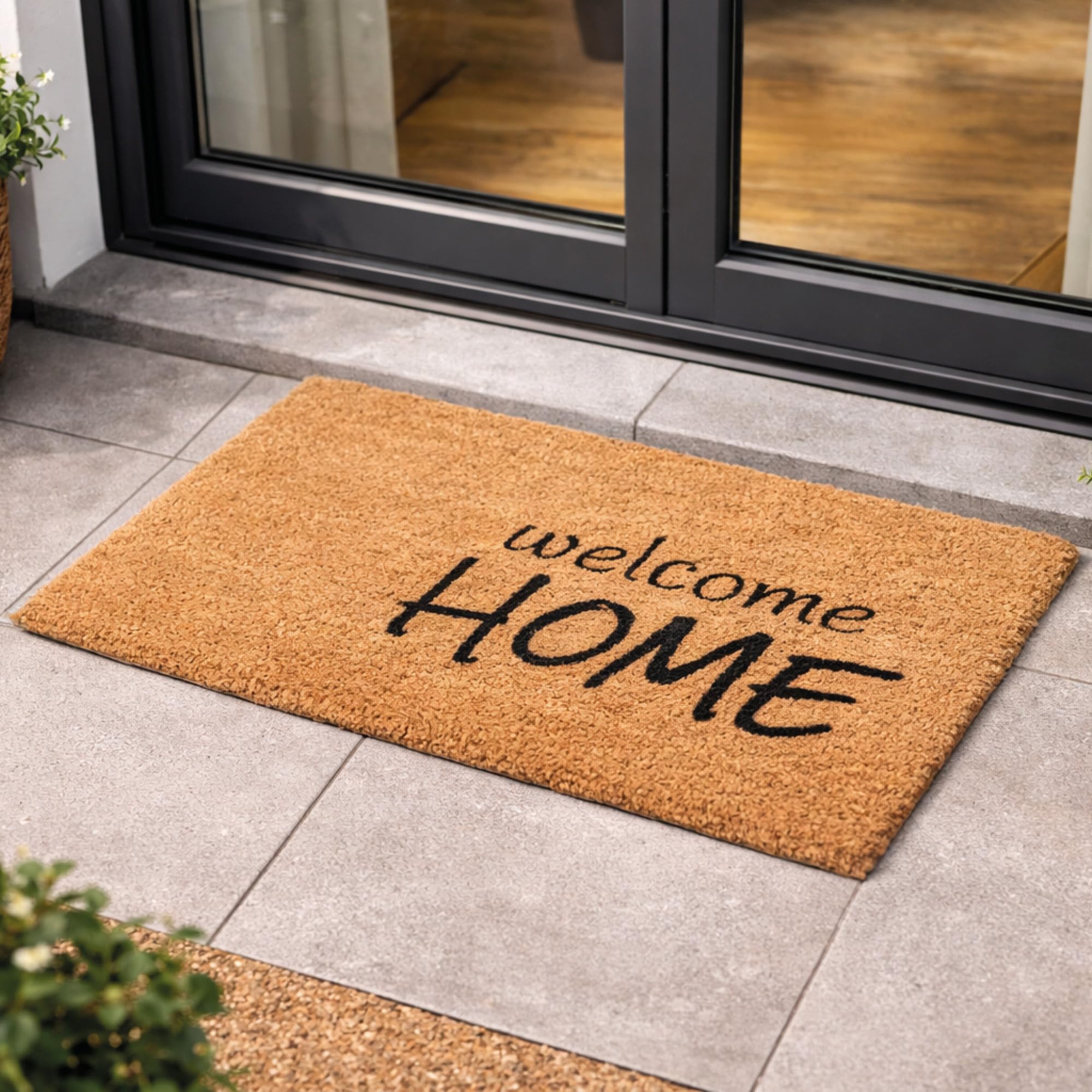 Paillasson Long Fibre De Coco Tapis De Sol Welcome Antidérapant Nature