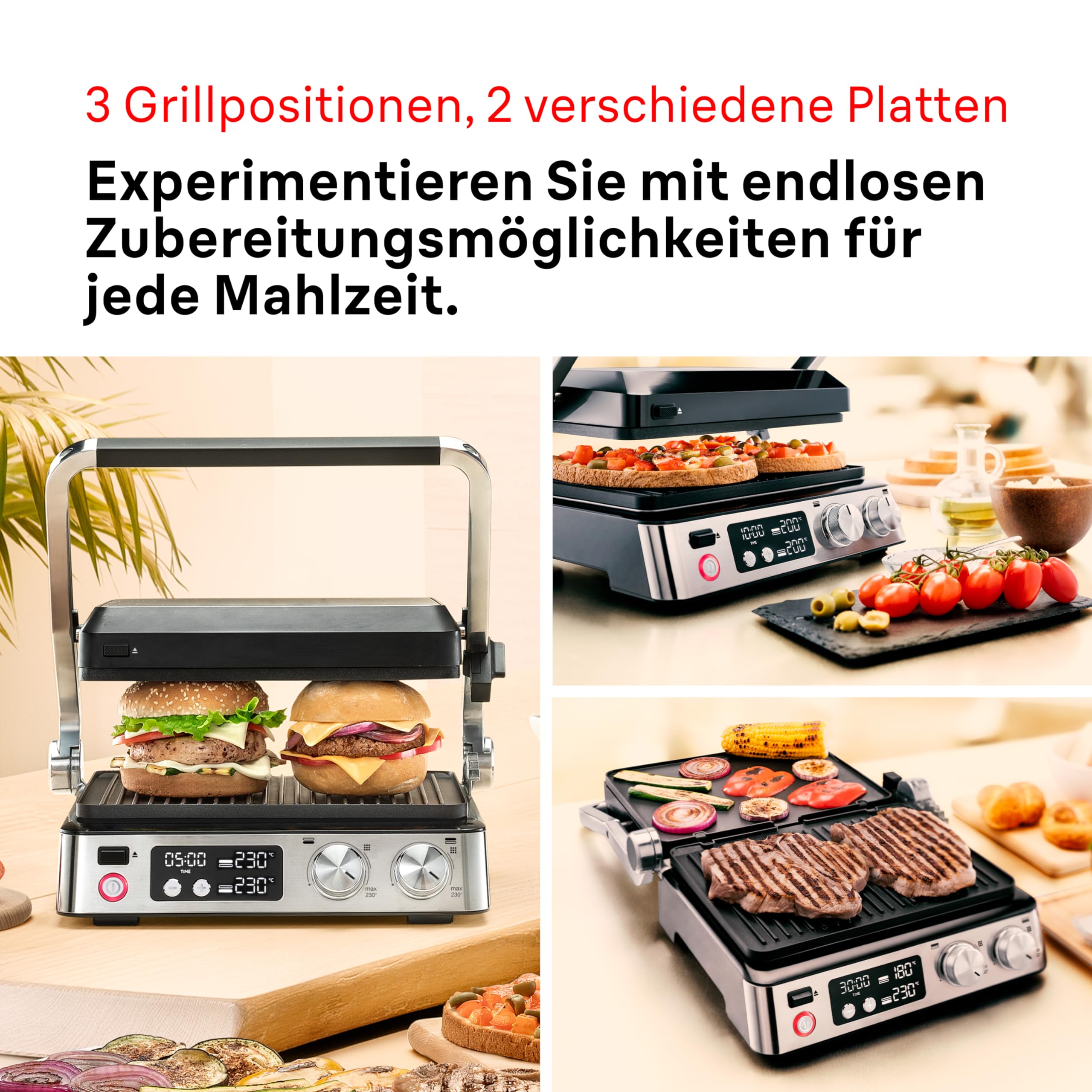 Braun MultiGrill 7 CG7040, 3-in-1 Contact Grill, BBQ & Oven, Large