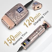 Ufree Professzionális Hajvágó és Szakállnyíró Férfiaknak 4 Fésűvel, Ezüst Elektromos Borotva Vezeték Nélküli Újratölthető 6