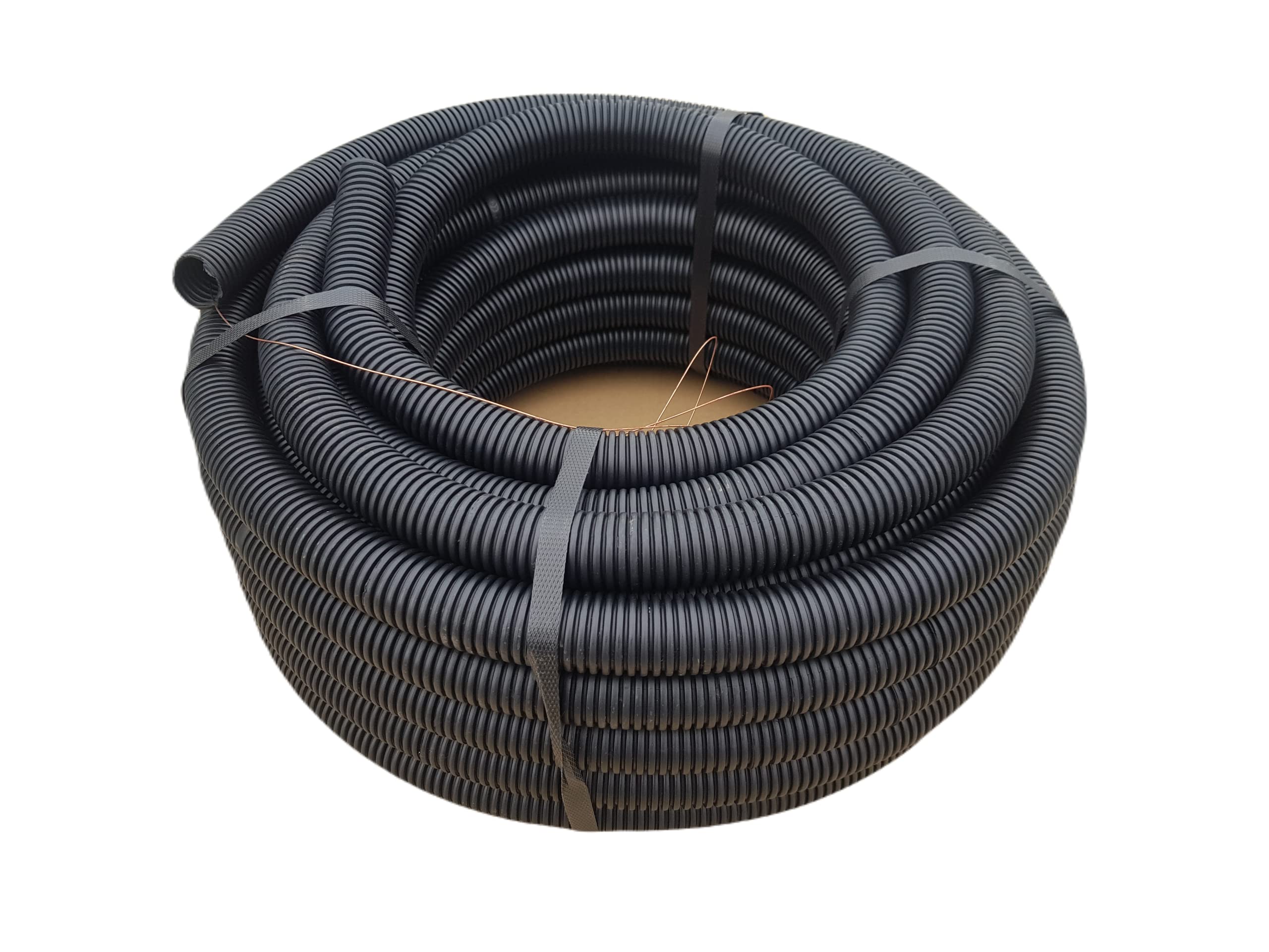 Powerwelde 32mm 25m Wellrohr UV-beständig Leerrohr Kabelschutz Erde Black