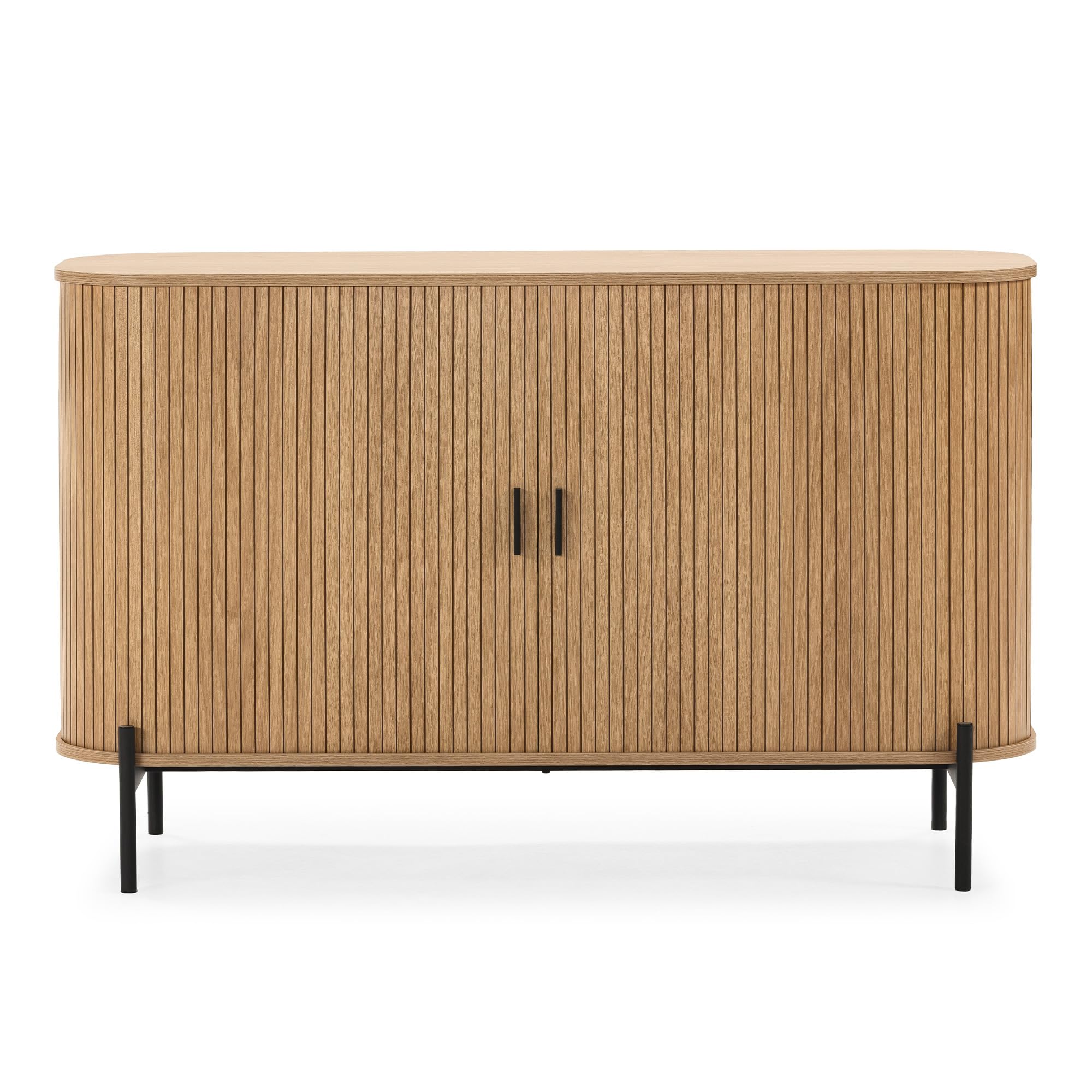 HOMN LIVING Aparador Mónaco 2 Puertas Color Roble, 120 cm (Ancho) 40 cm (Profundo) 75 cm (Altura)