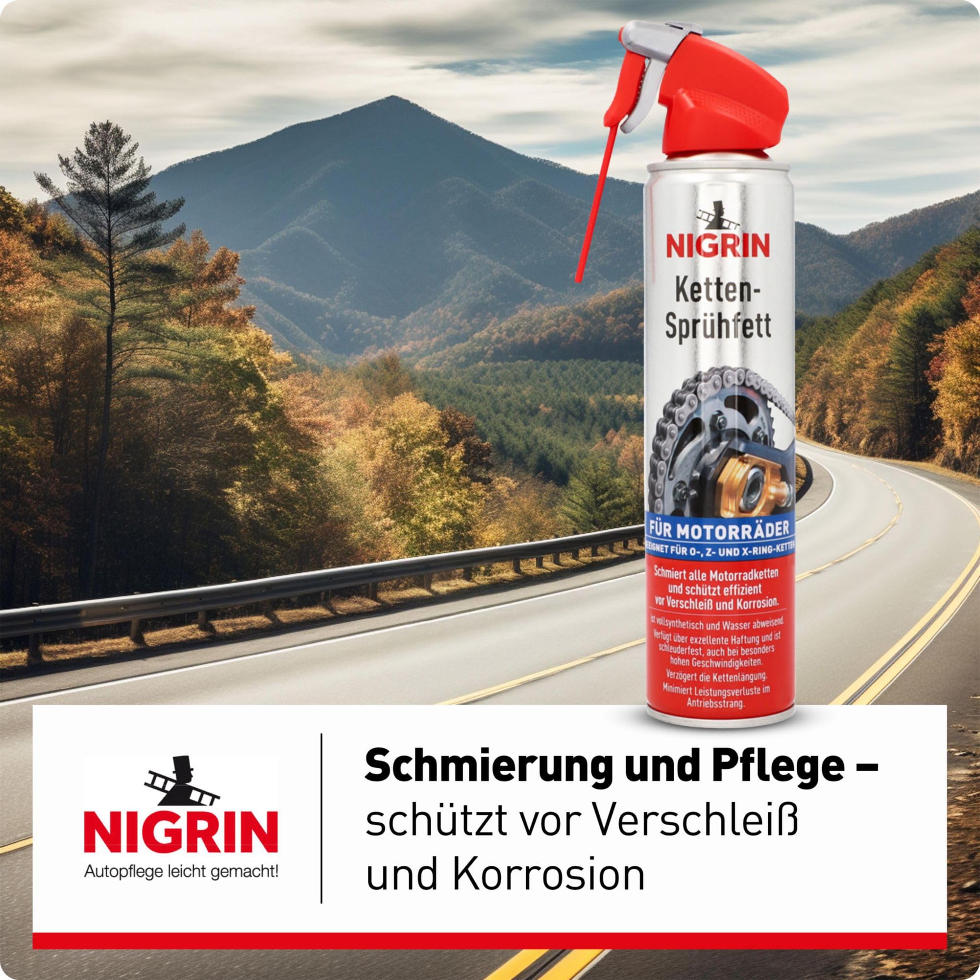 Nigrin 73888 Nigrin Grasso Spray per Le Catene, Sintetico, 400 ML