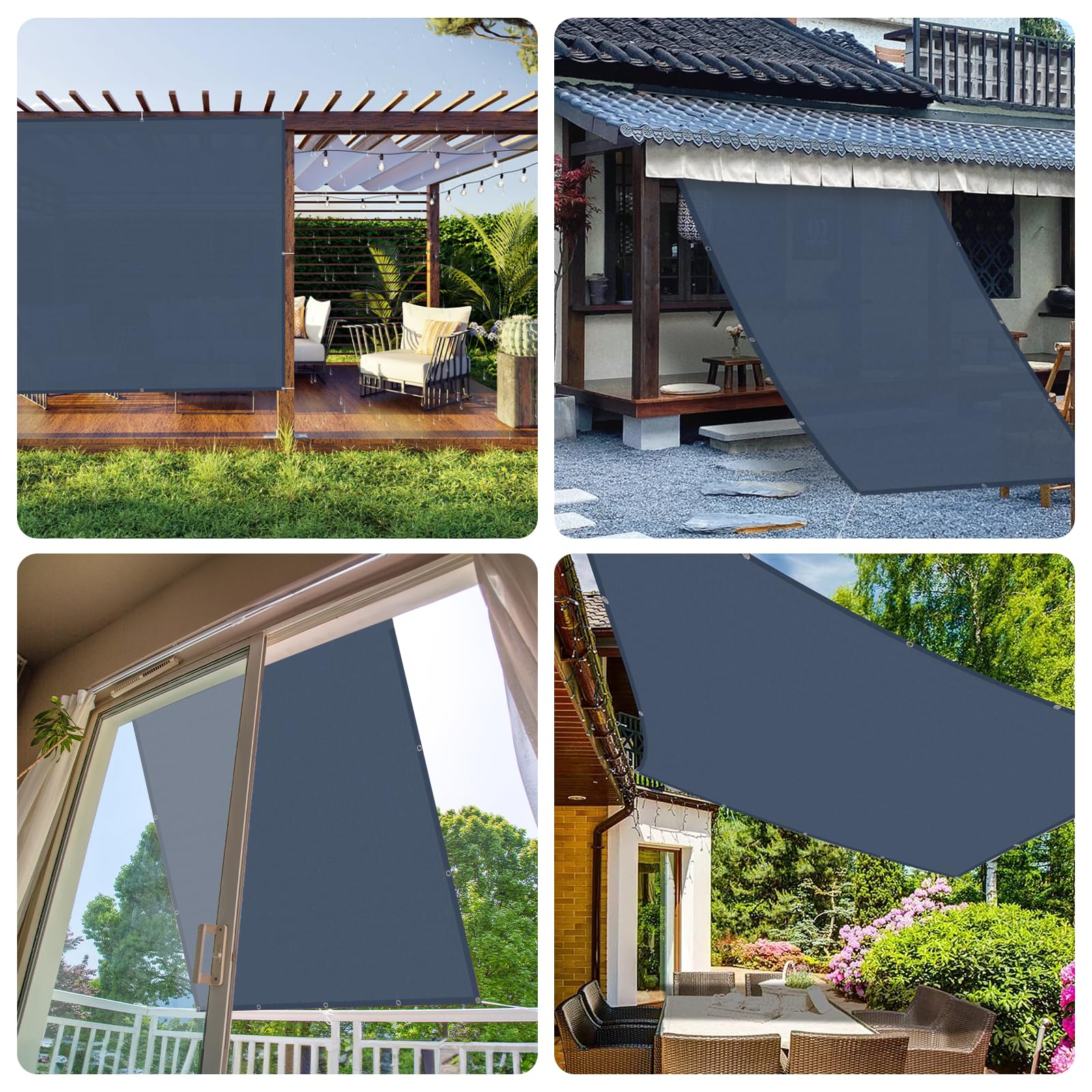 Amazon | SUNNY GUARD日除け シェード 1.8x2.4m スモークブルー 雨よけ