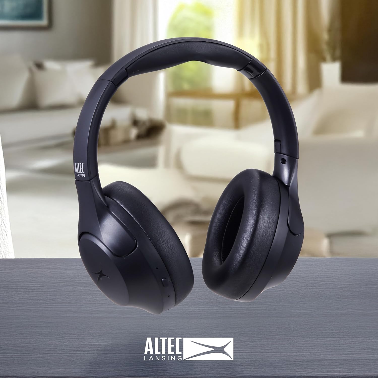 Altec Lansing ComfortQ 2.0 Over Ear Bluetooth Headphones, Wireless Noise Cancelling Headphones with 50-Hour Battery, Foldable Design, Voice Assistant, Quick Charge, Bluetooth 5.3