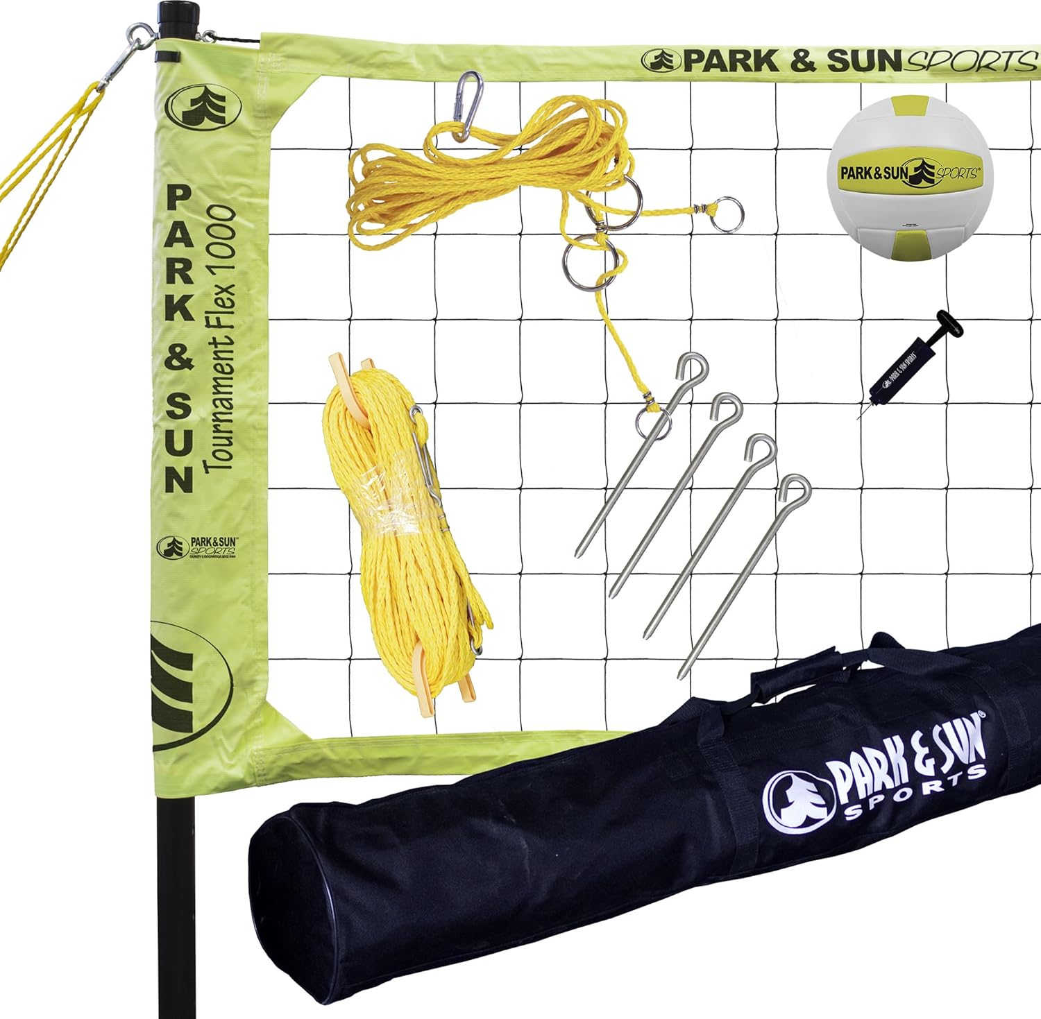 Park & Sun Sports Tournament Flex 1000: Portable Outdoor Volleyball Net System
