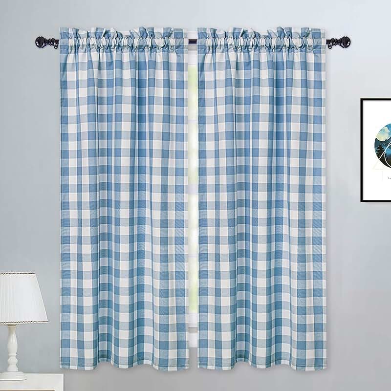 Amazon.co.uk blue striped curtains