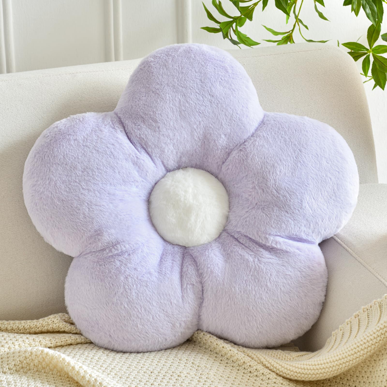 ZCNYCLAM Pillows Soft Flower Shaped Pillow with Home Decorative for Couch Chair Bed Flower Floor Throw Pillows for
