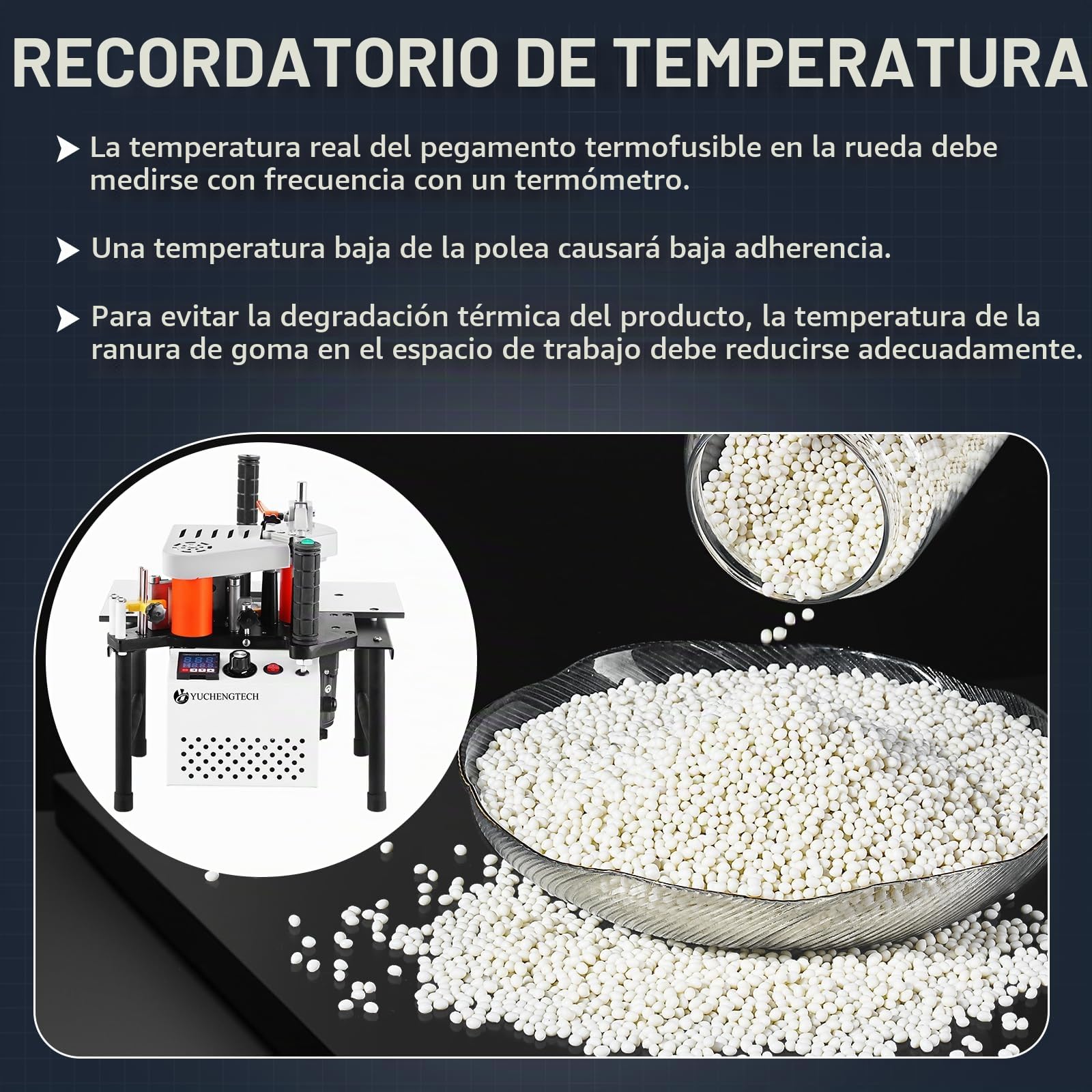 YUCHENGTECH Pellets de Pegamento Blanco de 5kg Pegamento para Encolado de Bordes Pegamento Termofusible para Bandas de Bordes Gránulos de Pegamento para Tapacantos