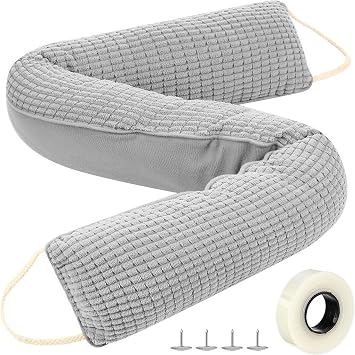 36 Inch 3.3lb Weighted Door Draft Stopper Bottom Seal,Gray