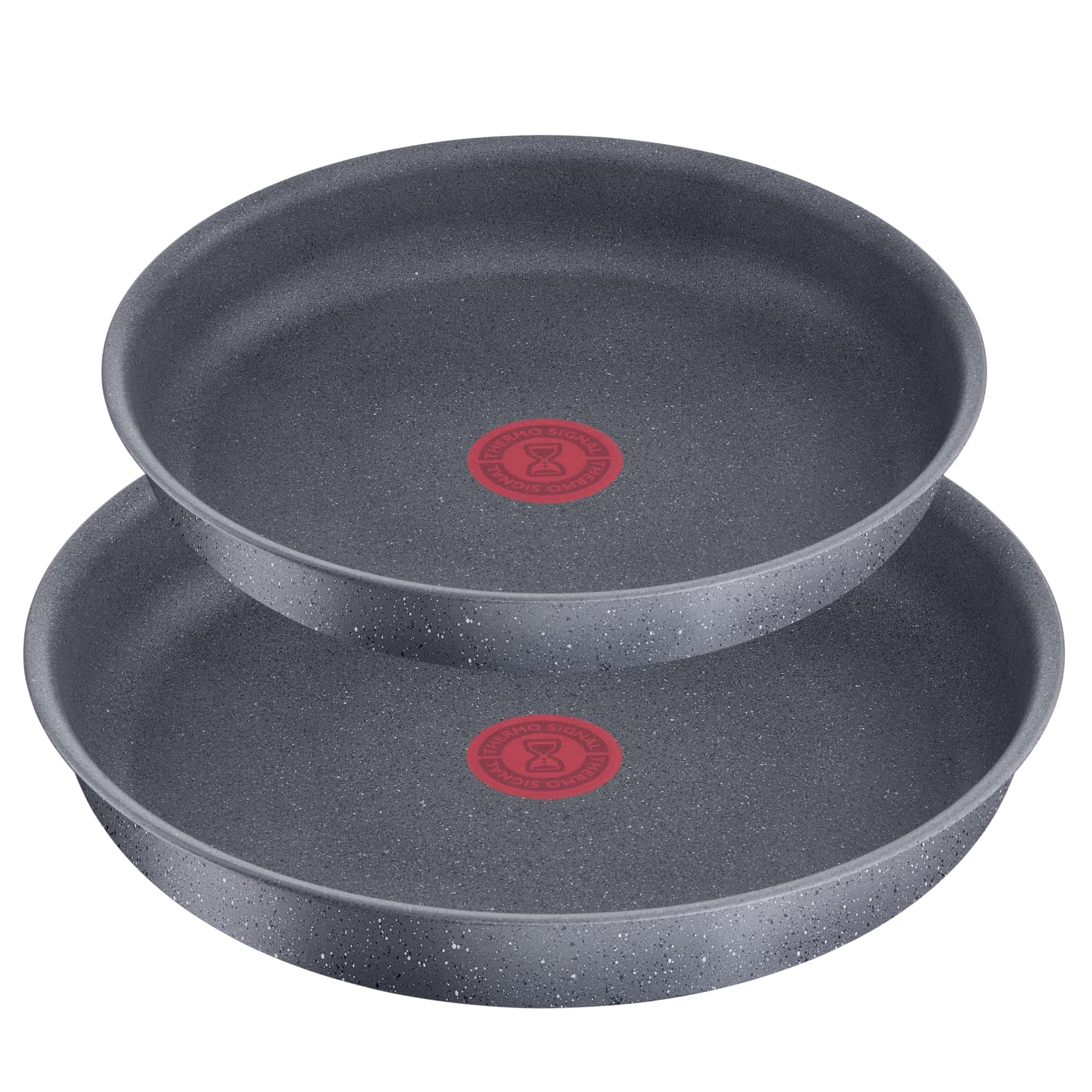TEFAL L76693 Zestaw patelni INGENIO Natural On, 24/28 cm i odpinana rączka, powłoka mineralia+, wskaźnik Thermo Signal, Grube dno Thermo Fusin, do wszystkich kuchenek