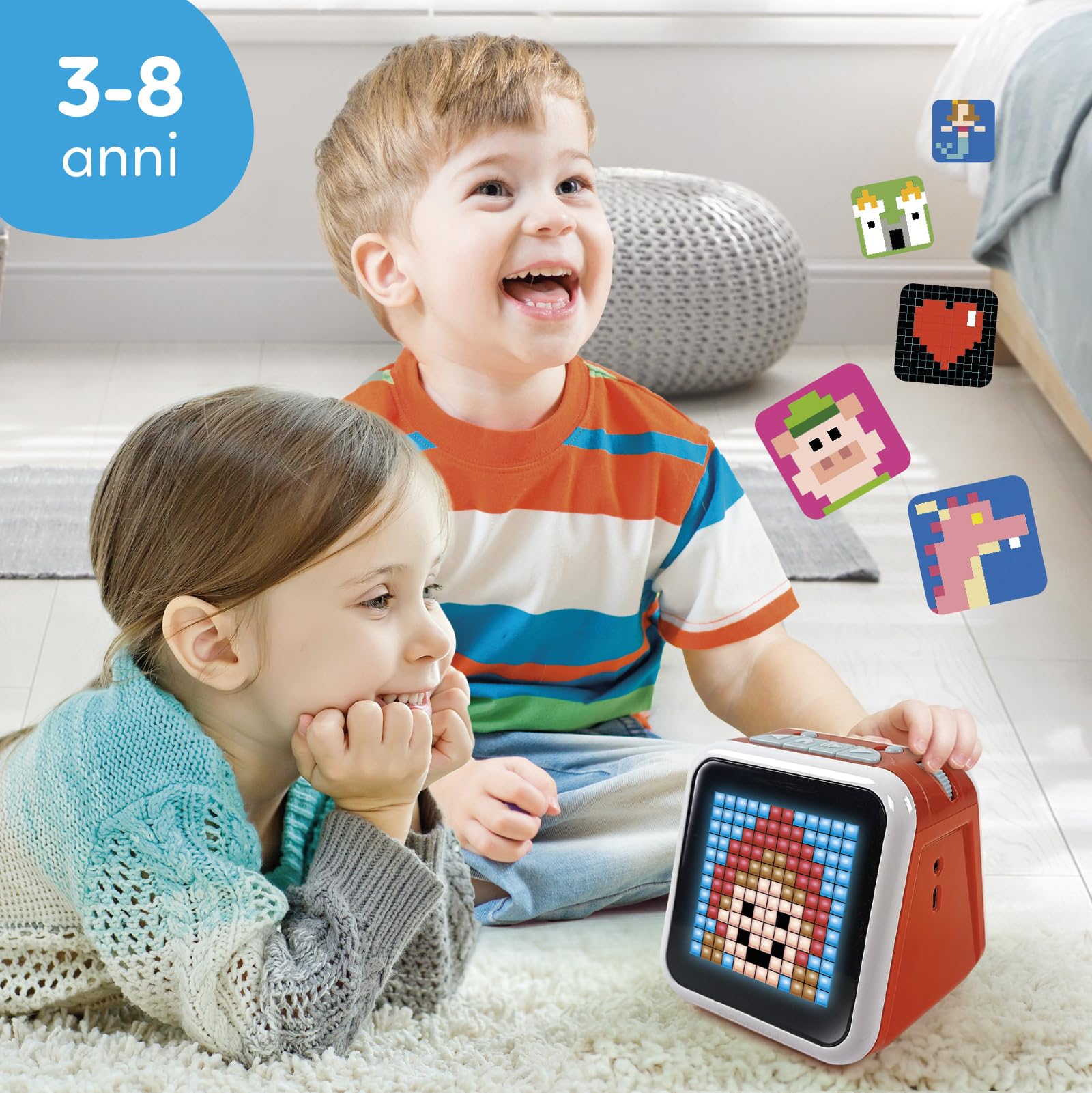 Clementoni Sapientino - Magico Raccontastorie per Bambini 3-8 Anni, con 40 Storie Illustrate in Pixel Art Interattive e Personalizzabili, 3 Modalità di Gioco e 2+ Ore di Racconti Scaricabili, 17729