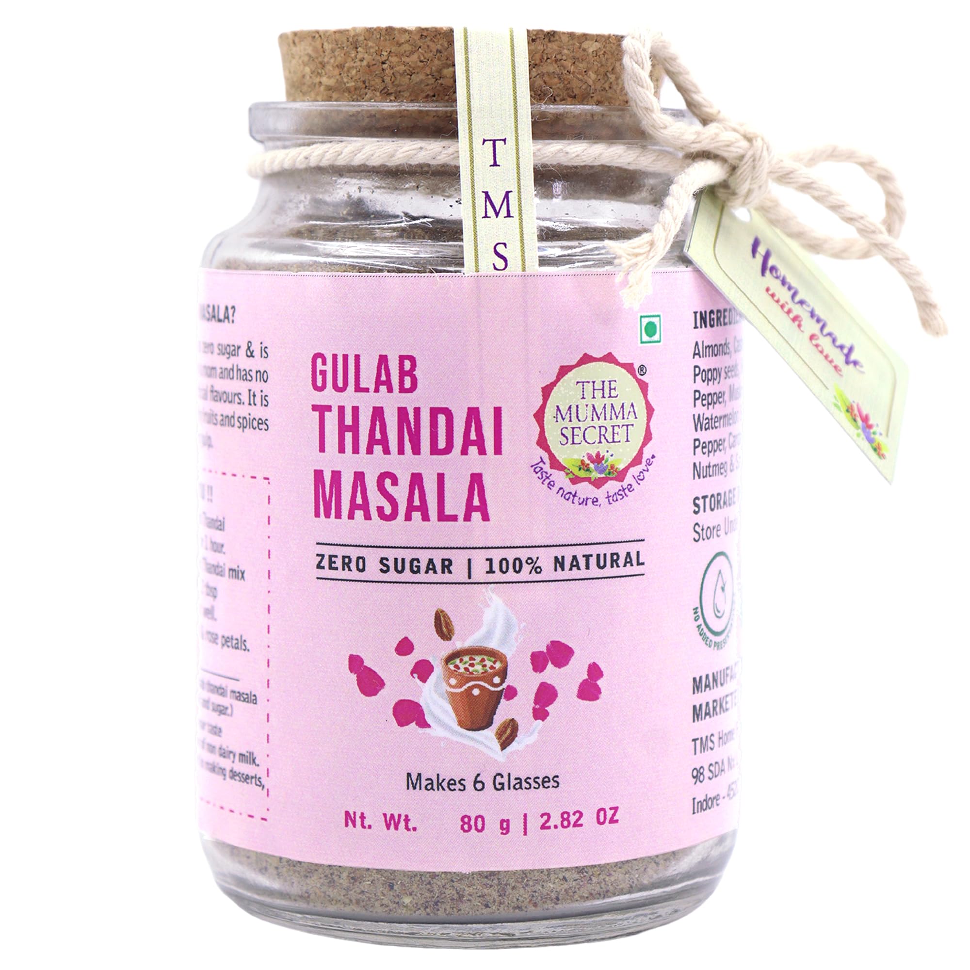 The Mumma Secret Thandai Masala Mix | No Sugar | Premix | Thandai Powder | Real Rose Petals | Almond Elachi Kesar |Perfect Summer Drink| No Added Preservative, Essence And Color (80 GM -Jar) (B0CYLZLLYV) Amazon Price History, Amazon Price Tracker