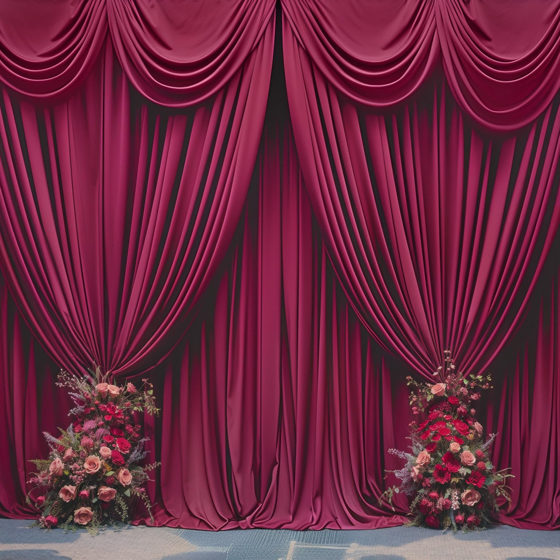 40ft x 10ft Wrinkle Free Burgundy Wedding Backdrop Curtains for Party Bridal Shower Reception Decorations Burgundy Fabric Curtain Backdrops Drapes for