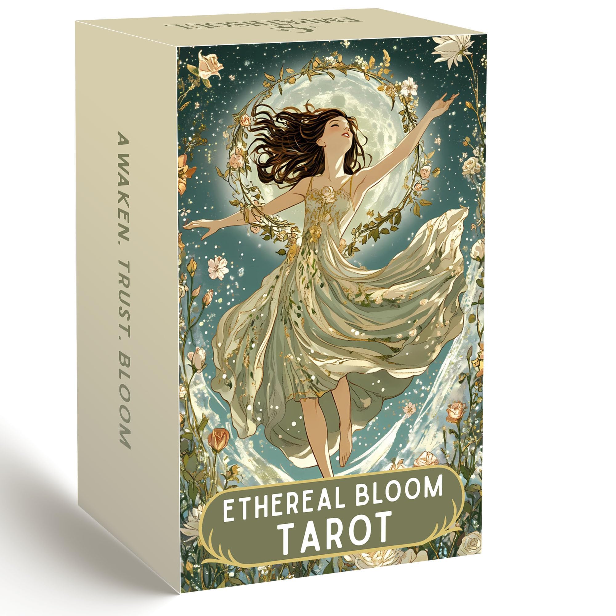 Mazzo di tarocchi unico, 78 carte di tarocchi floreali con guida, tarocchi moderni per principianti e lettori esperti, strumento di divinazione e crescita spirituale