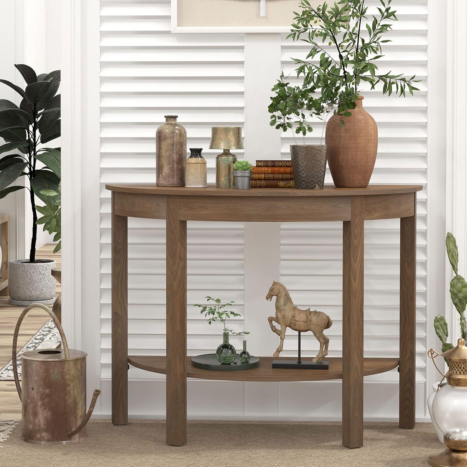 Buy Half Moon Console Tables for Entryway Radiator Tables for Hallway
