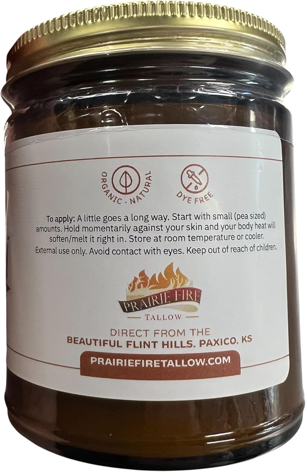 Grass Fed Beef Tallow Balm Grown and Made in USA - Organic Grass Fed and Finished Tallow - Moisturizing Skin Care Fragrance Free 8 oz