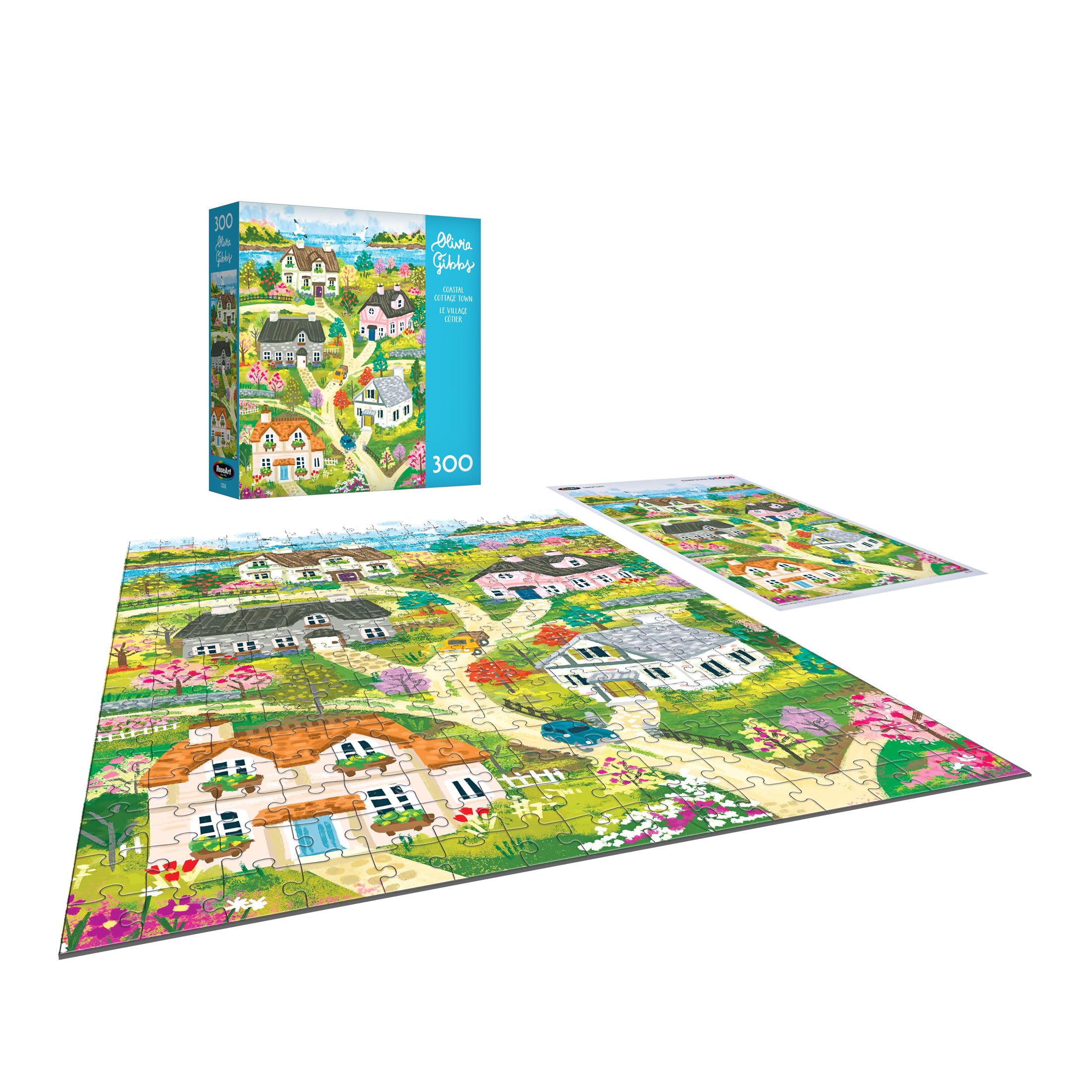 Amazon.com: RoseArt - Olivia Gibbs - Coastal Cottage Town 300
