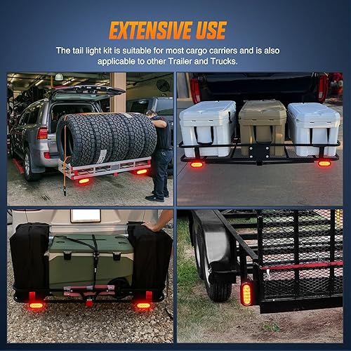 Vista 39 de Nilight UTV LED Chase - Luz de freno universal de 1.75 a 2.0 pulgadas, montaje en barra rodante, luces estroboscópicas de carga inversa para ATV Luz